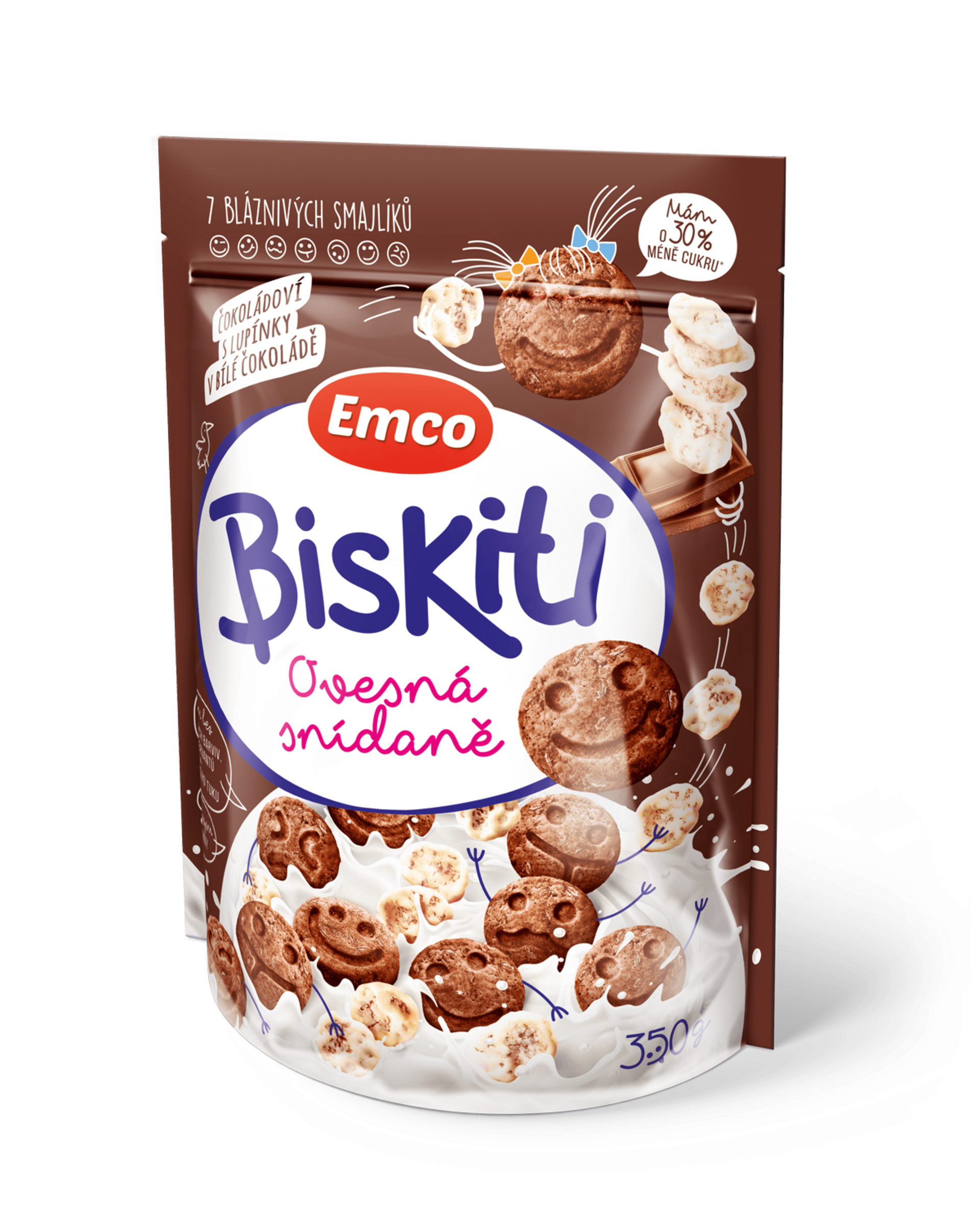 Emco Biskiti čokoládoví s lupienkami 350 g
