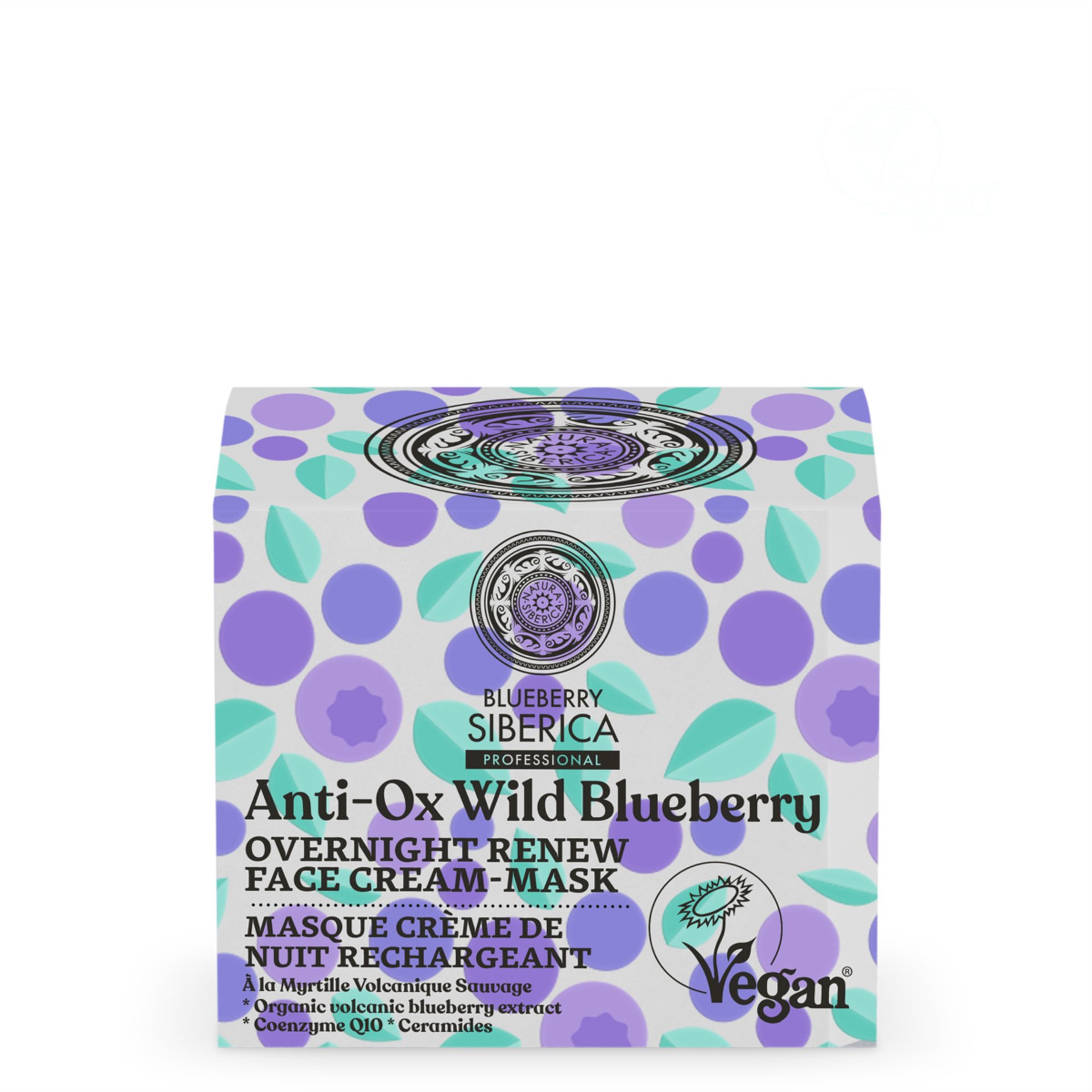 E-shop Natura siberica Anti-OX Wild Blueberry Nočná obnovujúca pleťová krémová maska 50 ml
