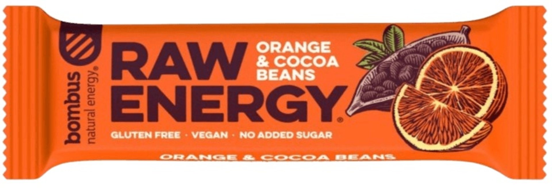 Bombus Raw ENERGY 50 g pomaranč a kakaové bôby