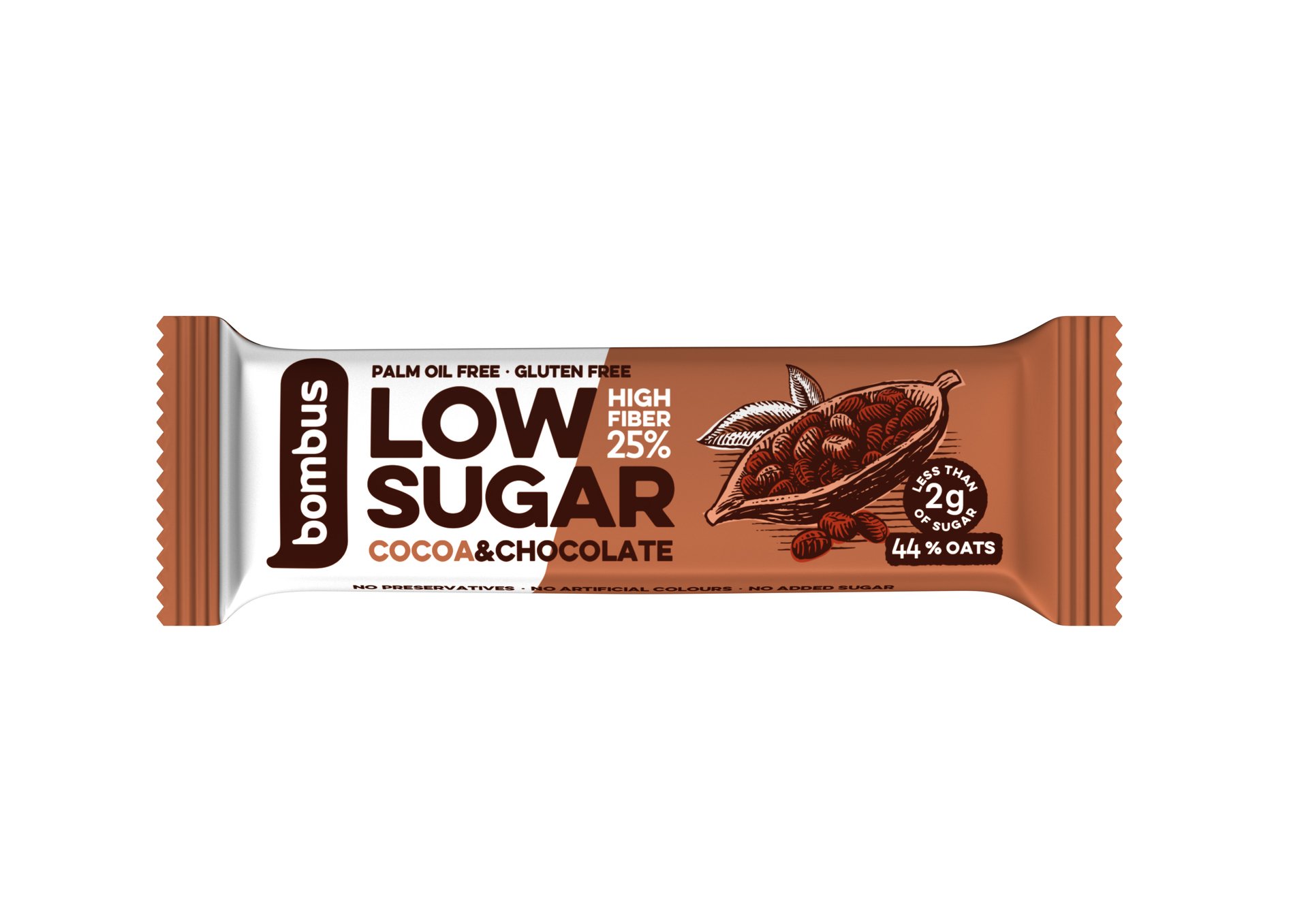 E-shop Bombus Tyčinka low sugar kakao a čokoláda 40 g