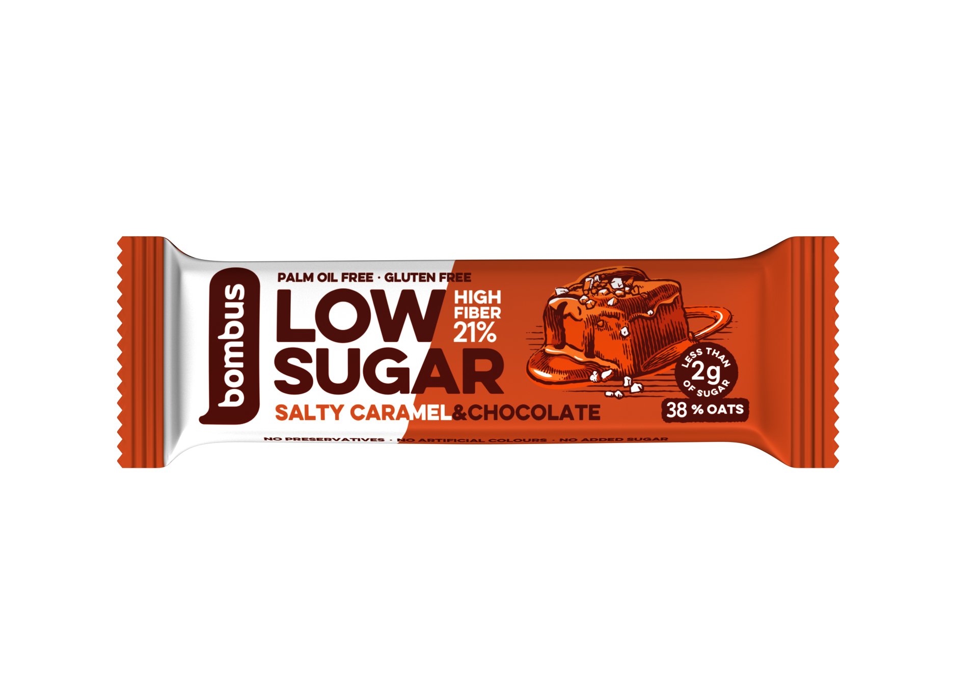 E-shop Bombus Tyčinka low sugar slaný karamel a čokoláda 40 g