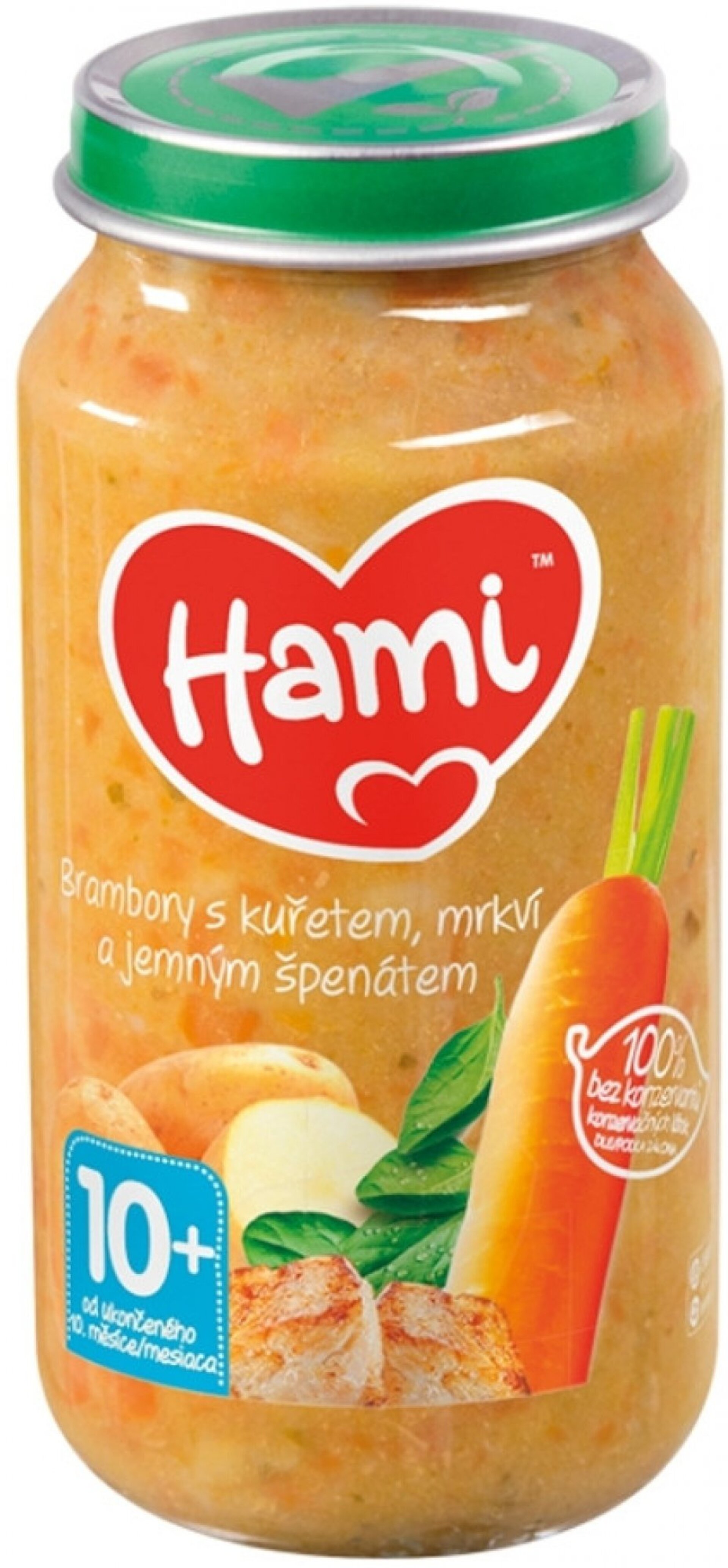 E-shop Hami Zemiaky s kuraťom, mrkvou a jemným špenátom 250 g