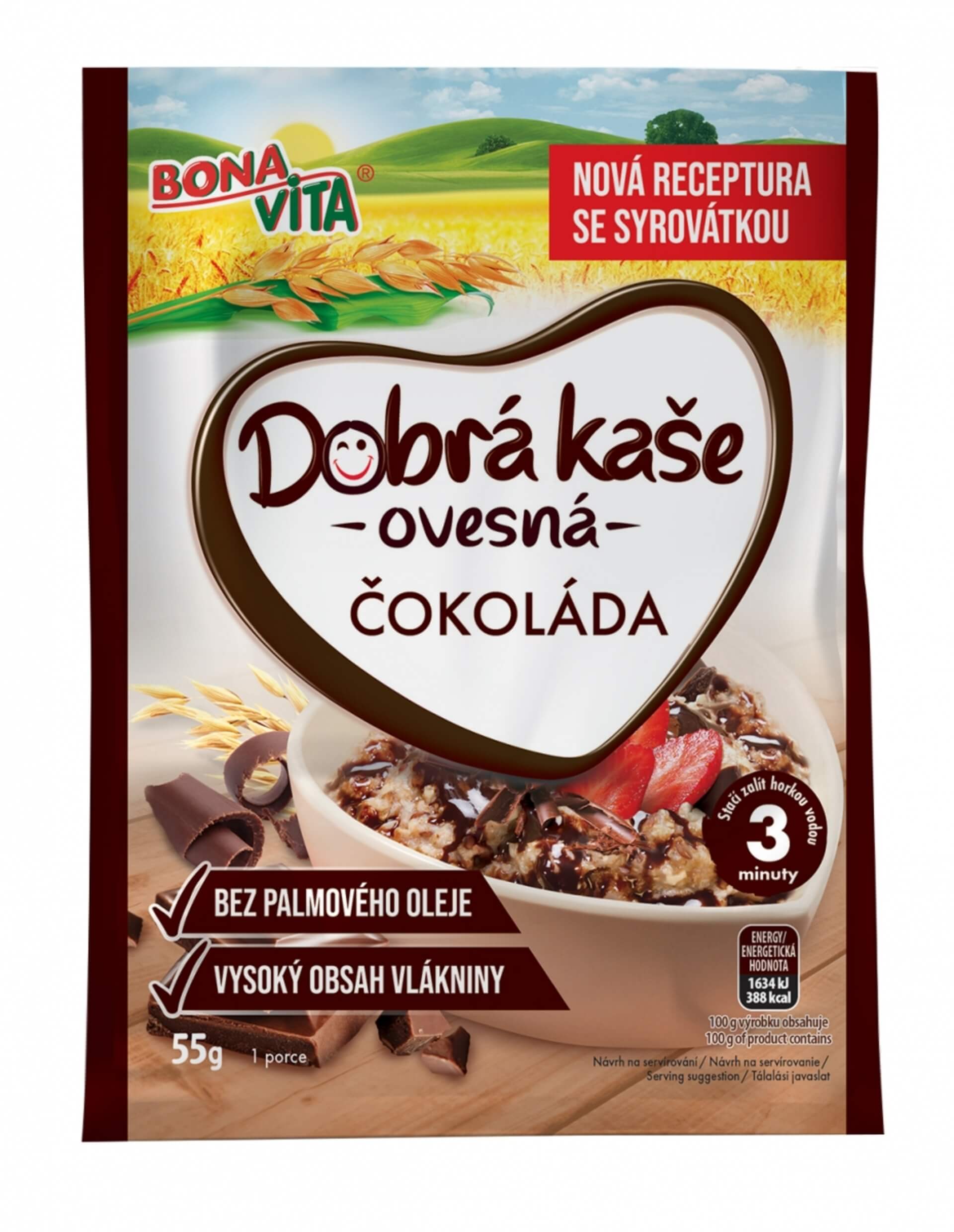 E-shop Bonavita Dobrá kaša ovsená čokoláda 55 g