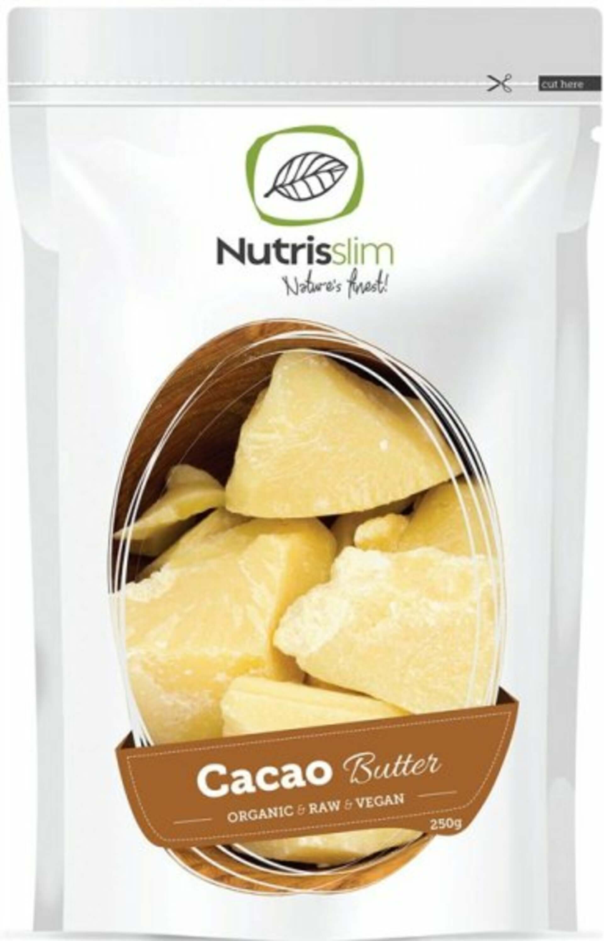 E-shop Nutrisslim Cacao Butter (Kakaové maslo) BIO 250 g
