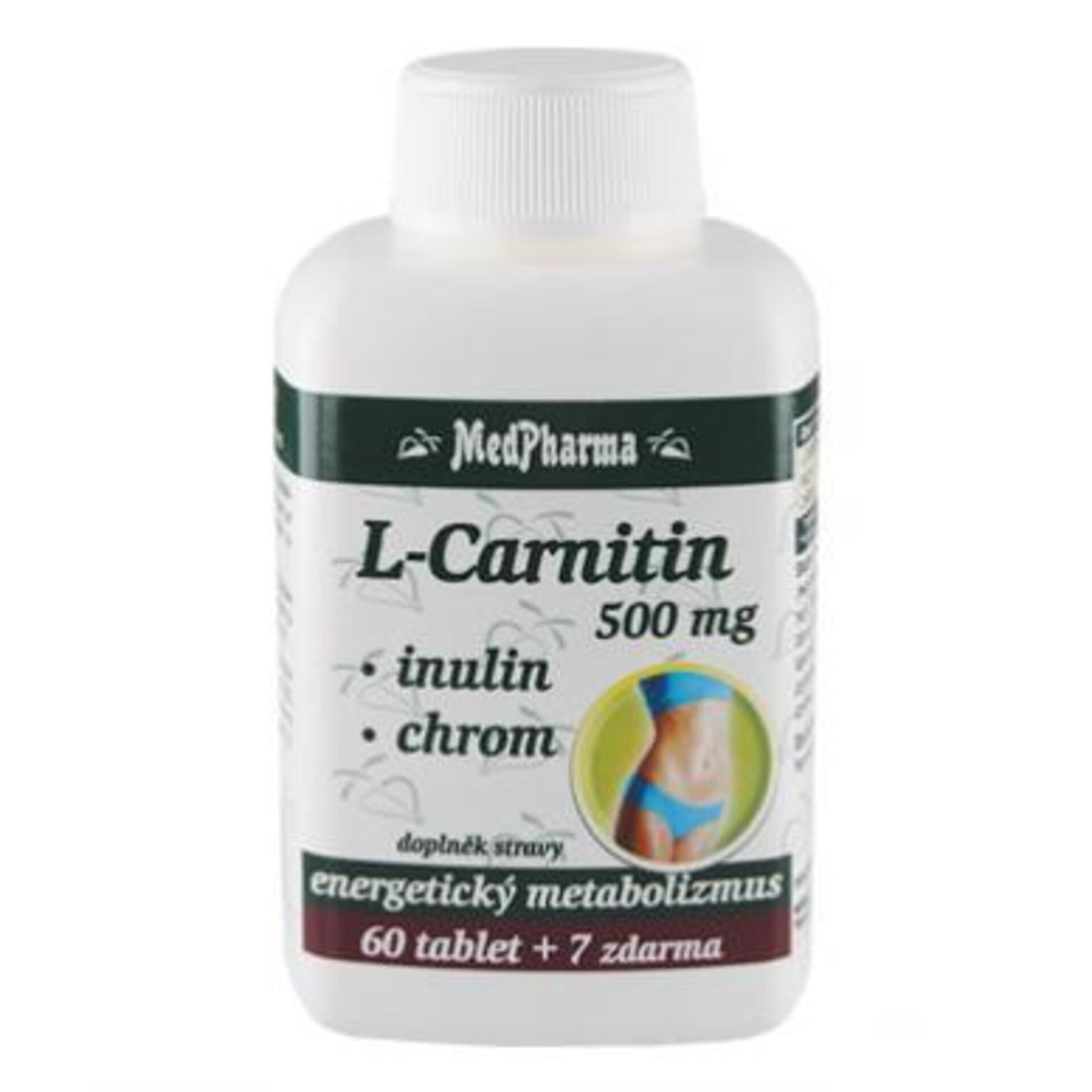 E-shop MedPharma L-Carnitin 500 mg + inulín + chróm 67 tablet