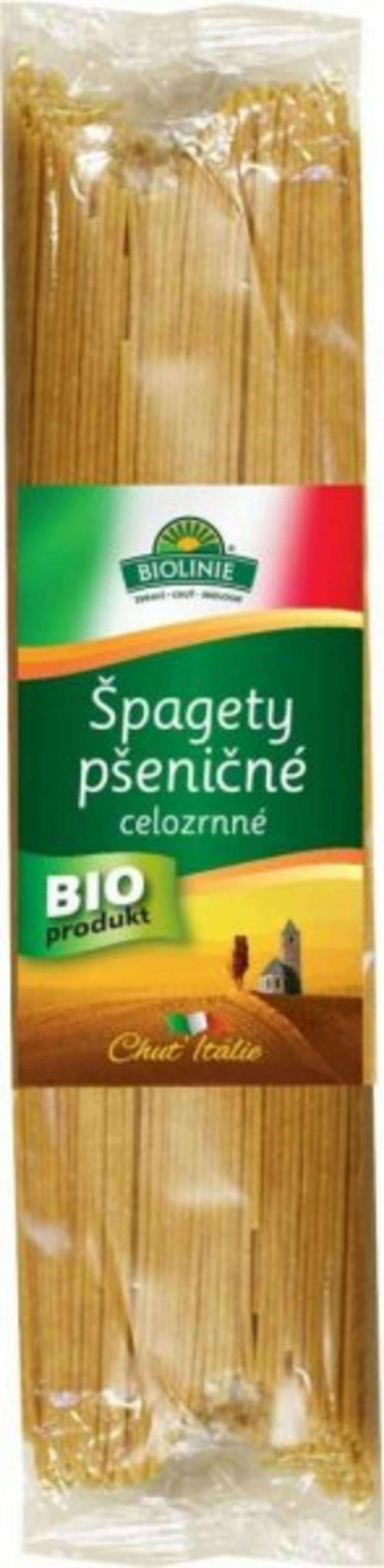 E-shop Biolinie Špagety pšeničnej celozrnnej BIO 500 g