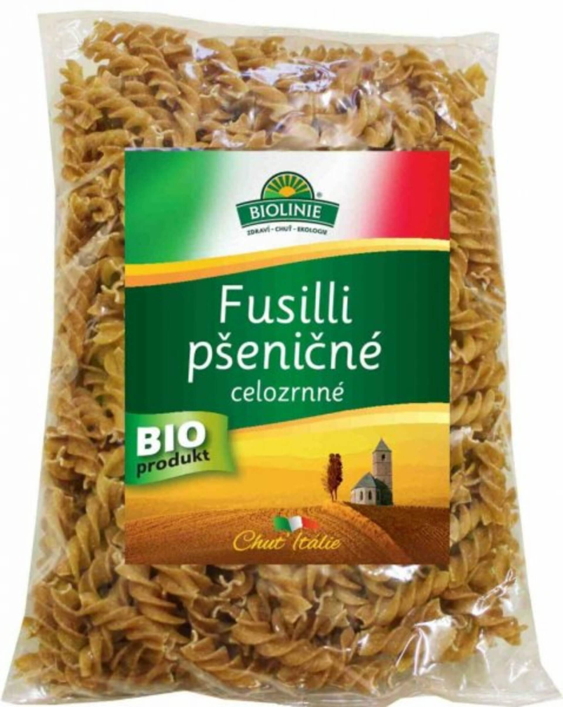 E-shop Biolinie Fusilli pšeničné celozrnné BIO 500 g
