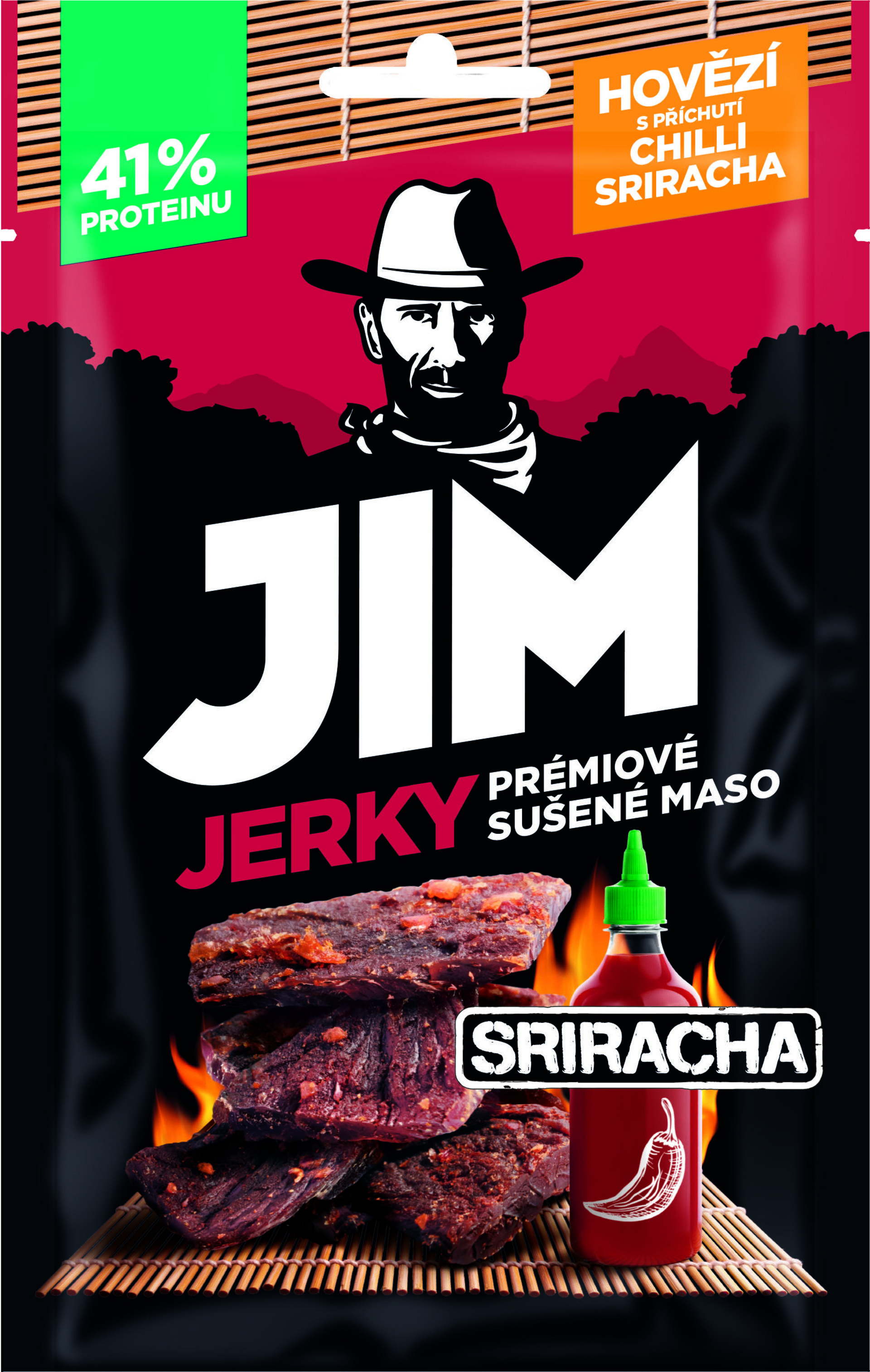 E-shop Jim Jerky Hovädzie chilli Sriracha 23 g