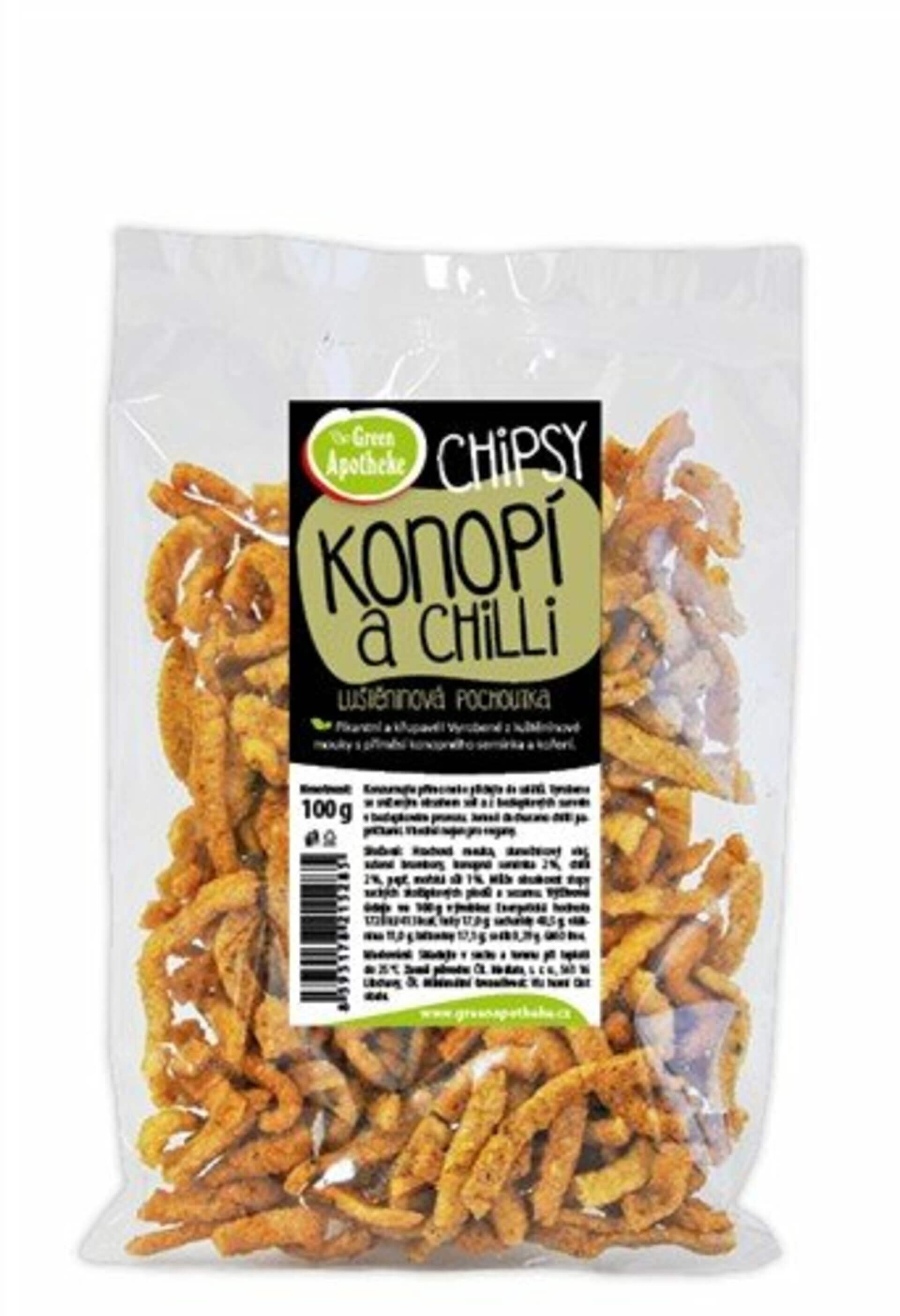 E-shop Green Apotheke Chipsy s konopným semienkom a chilli
