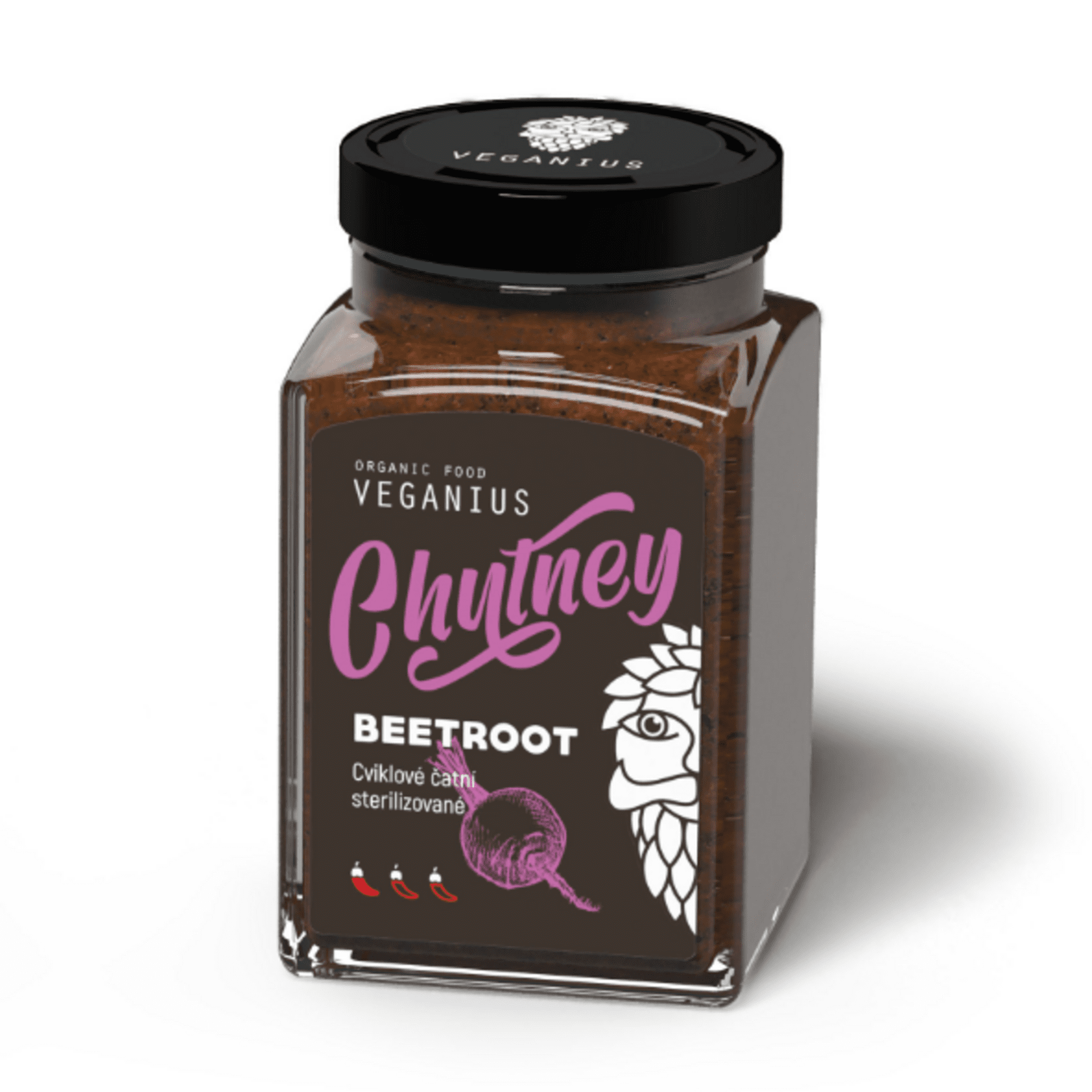 E-shop Veganius Chutney beetroot jemne pálivé 250 ml