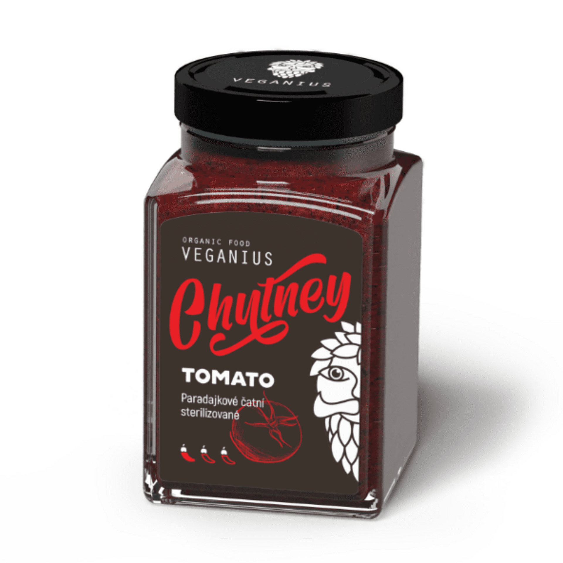 E-shop Veganius Chutney tomato jemne pálivé 250 ml