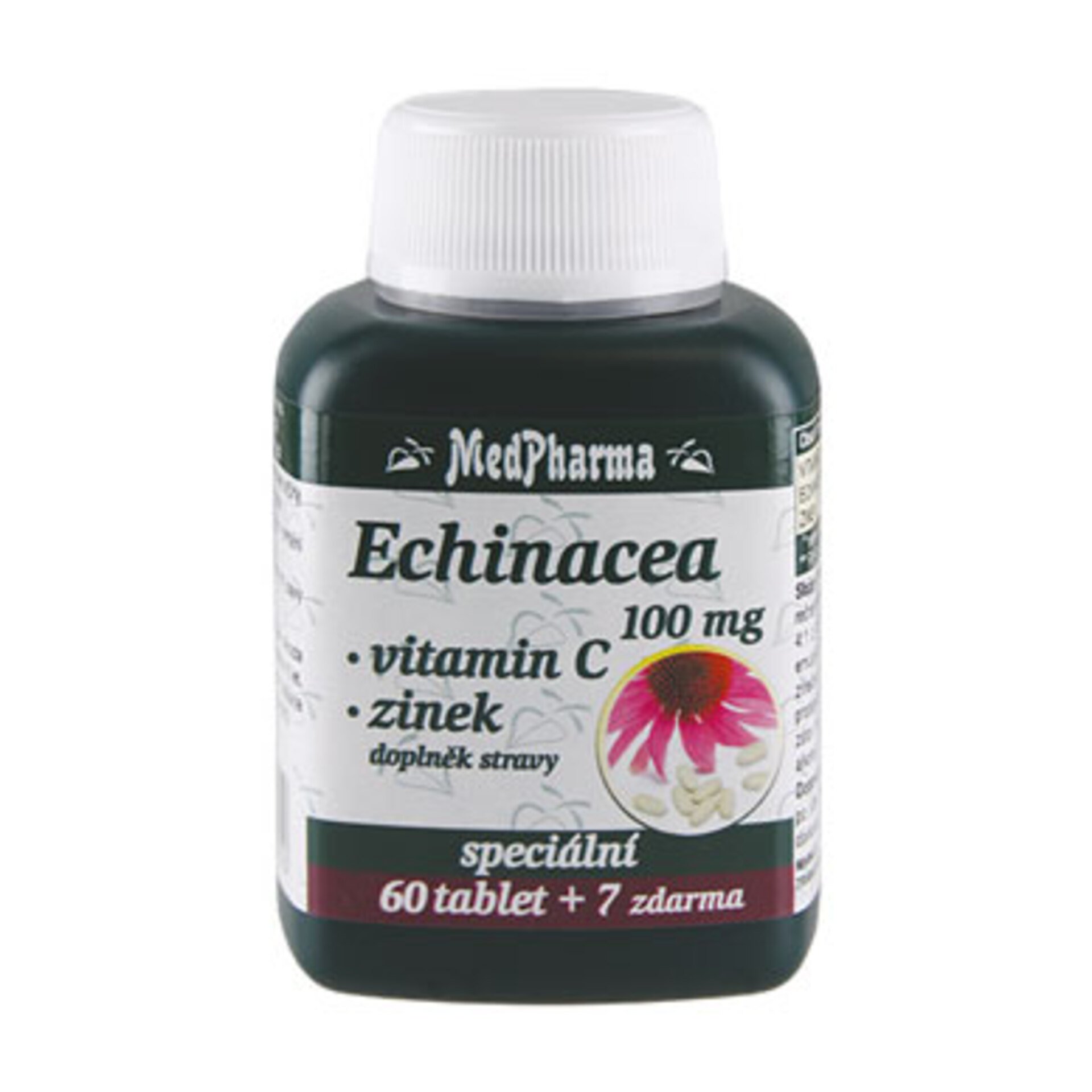 E-shop MedPharma Echinacea 100 mg + vitamín C + zinok 67 tablet