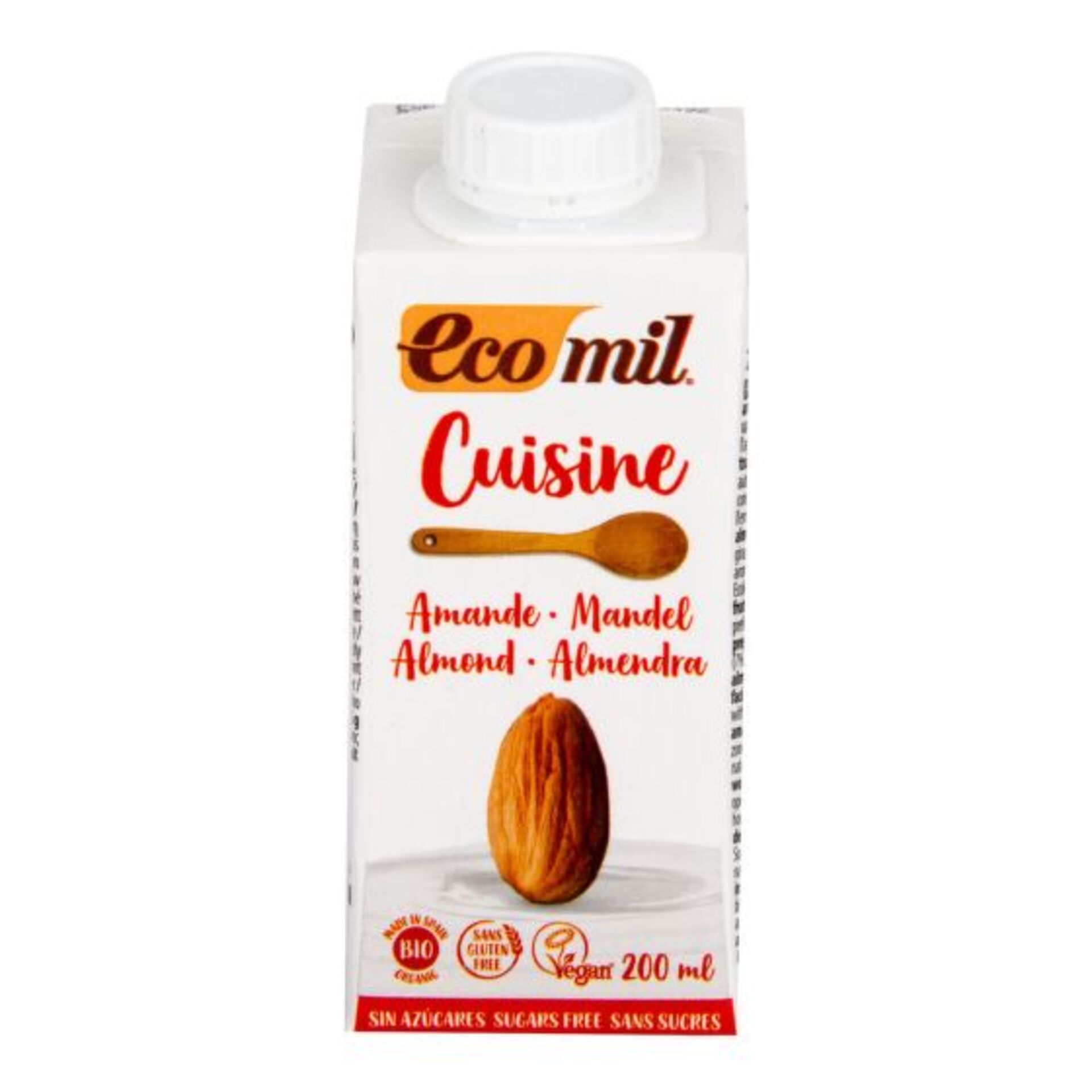 E-shop Ecomil Kulinárska špecialita z mandlí bez cukru 200 ml