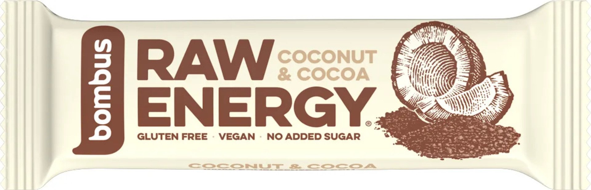 Bombus Raw ENERGY 50g kokos a kakao