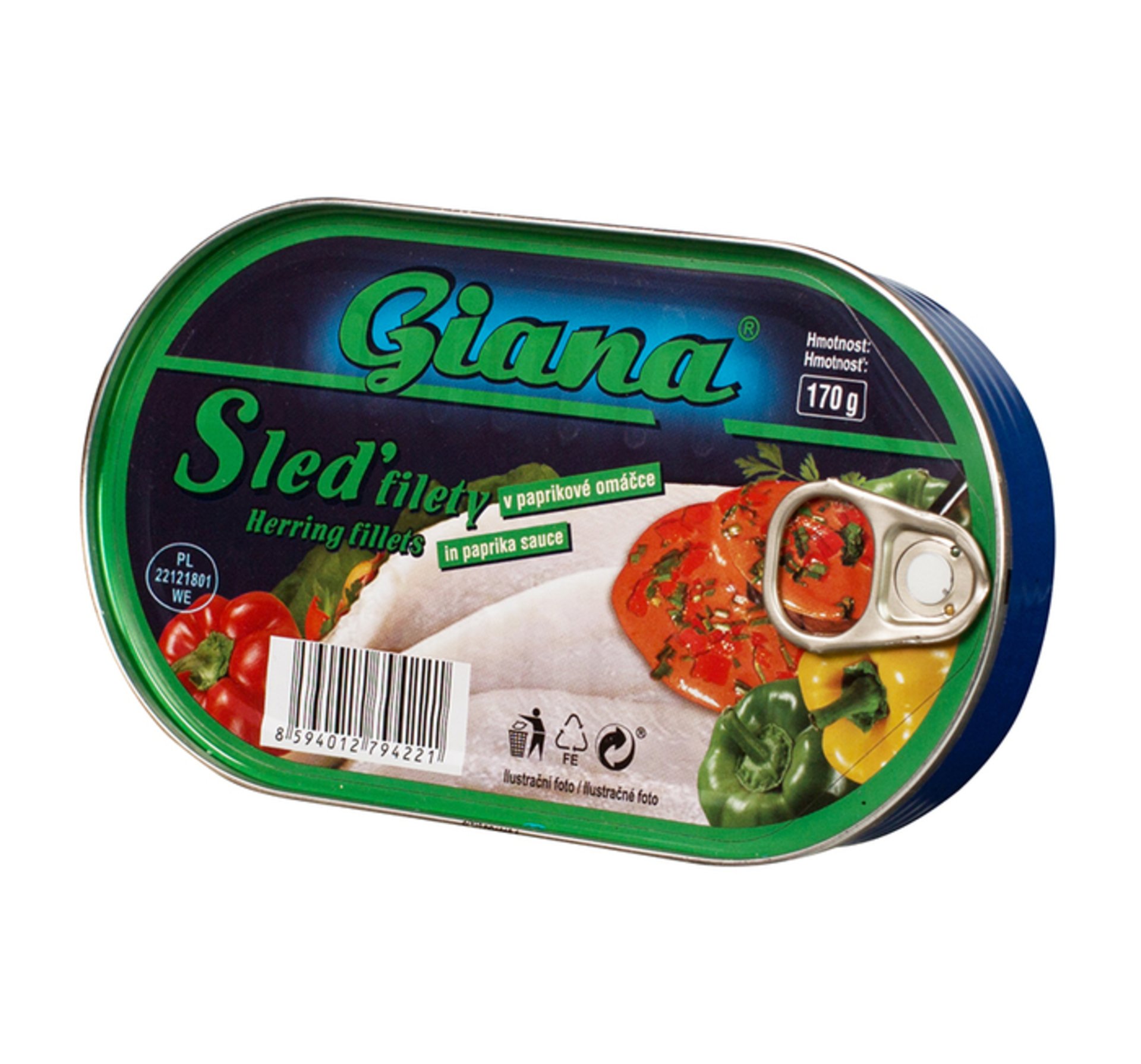Giana Sleď filety v paprikovej omáčke 170 g