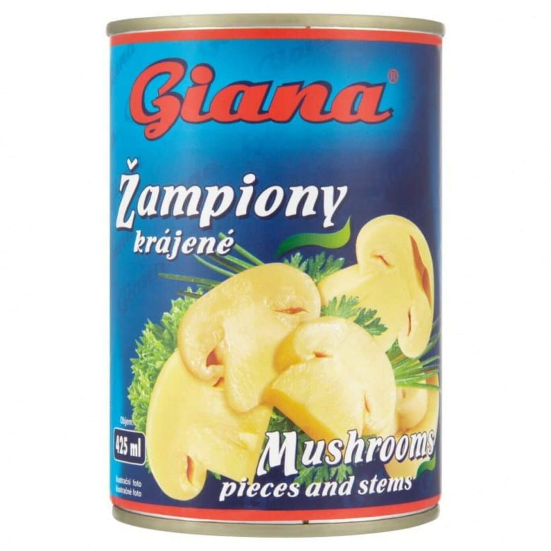 E-shop Giana Šampiňóny krájané v mierne slanom náleve 425 ml (400 g)