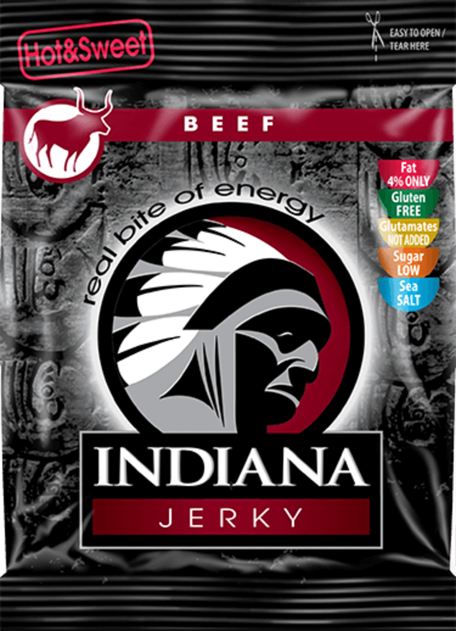 Indiana Jerky Hovädzie hot & sweet 25 g