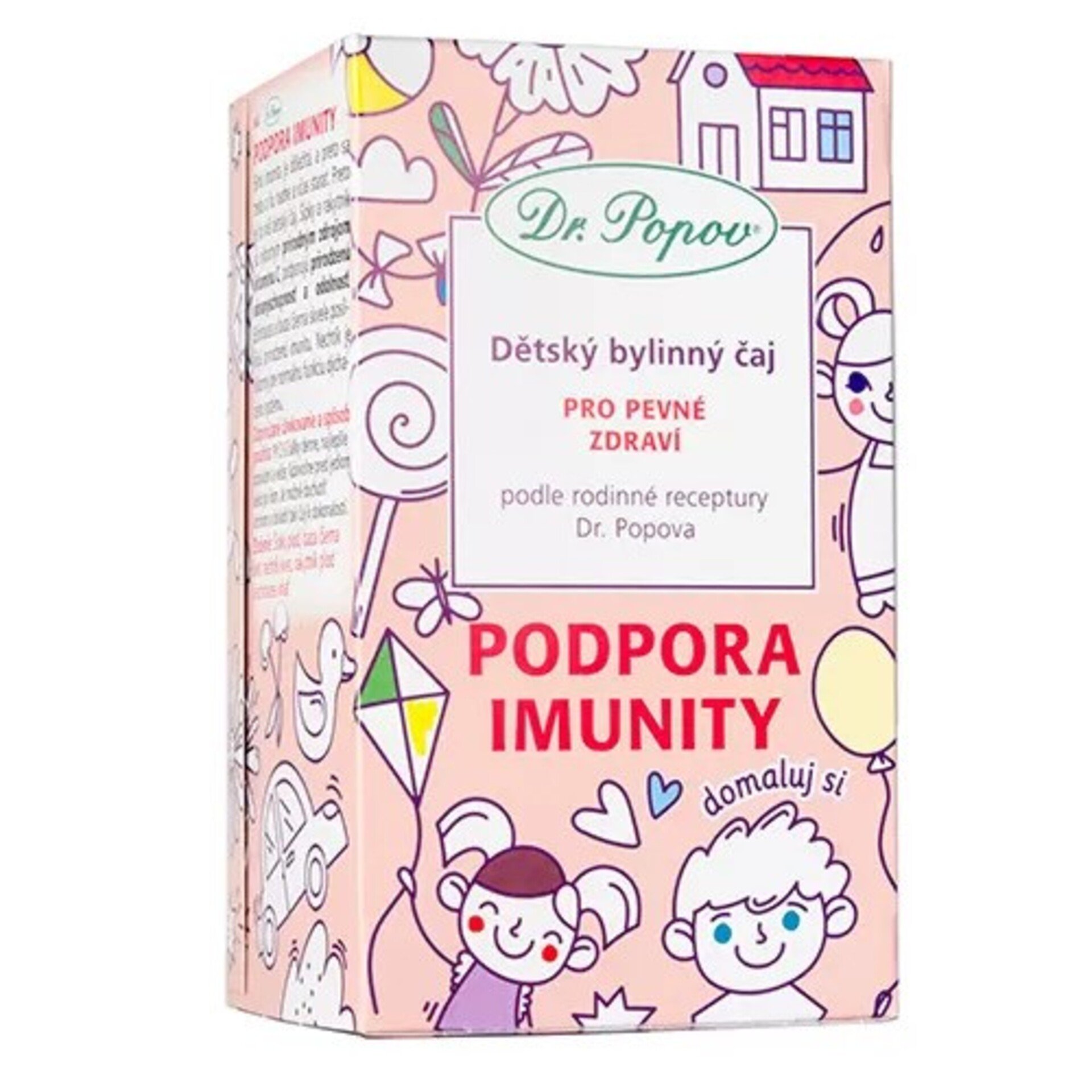 Dr. Popov Podpora imunity, detský bylinný čaj 20 sáčkov