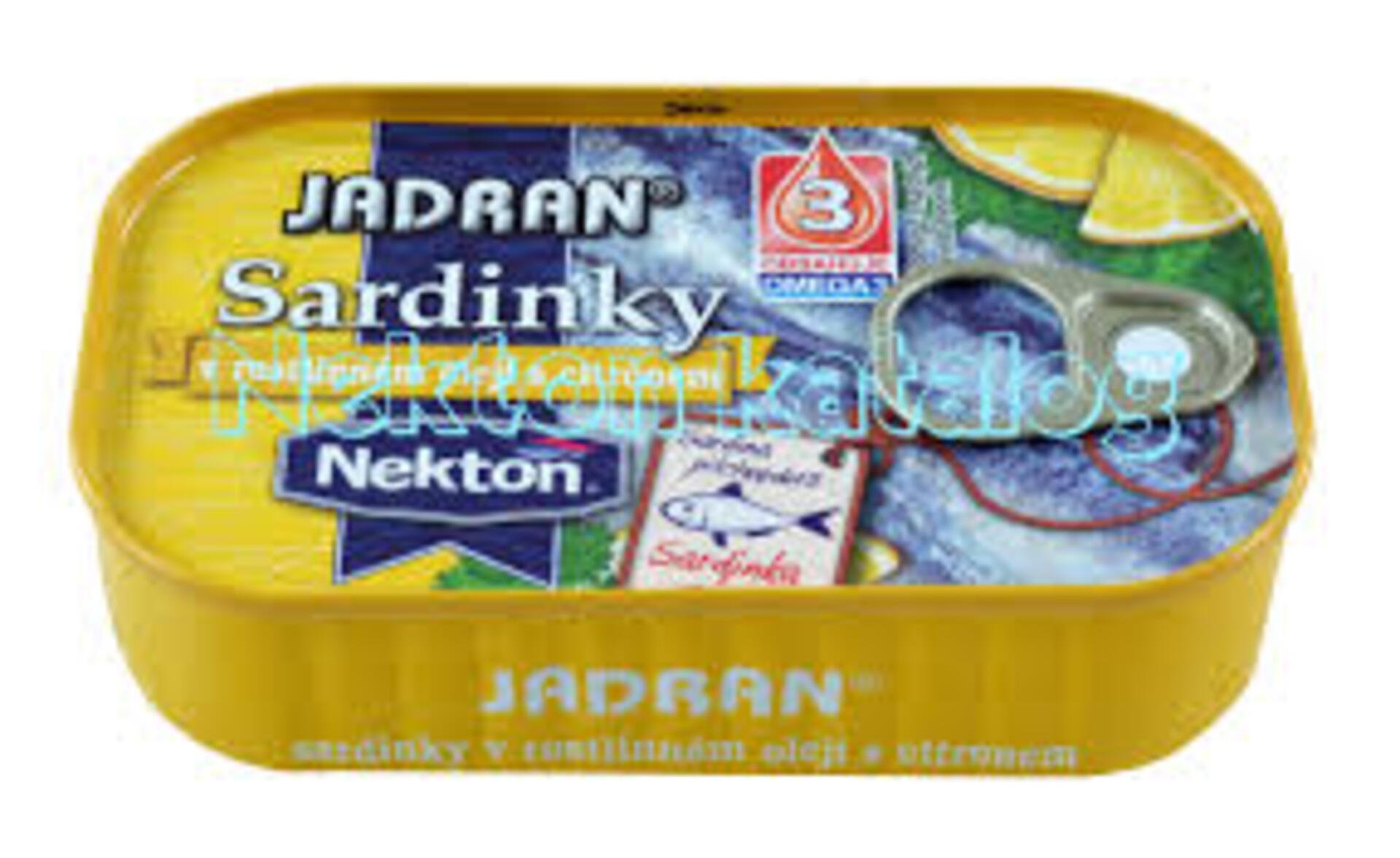 E-shop Jadran Sardinky v rastlinnom oleji s citrónom 125 g