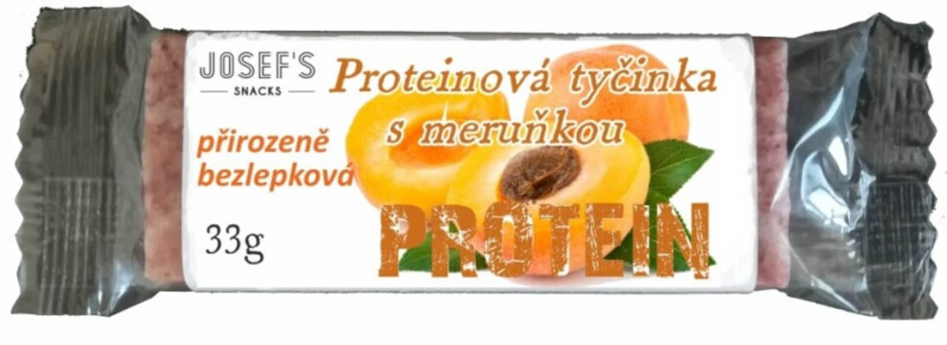 E-shop Josef's snacks Proteínová tyčinka s marhuľou bez lepku 33 g