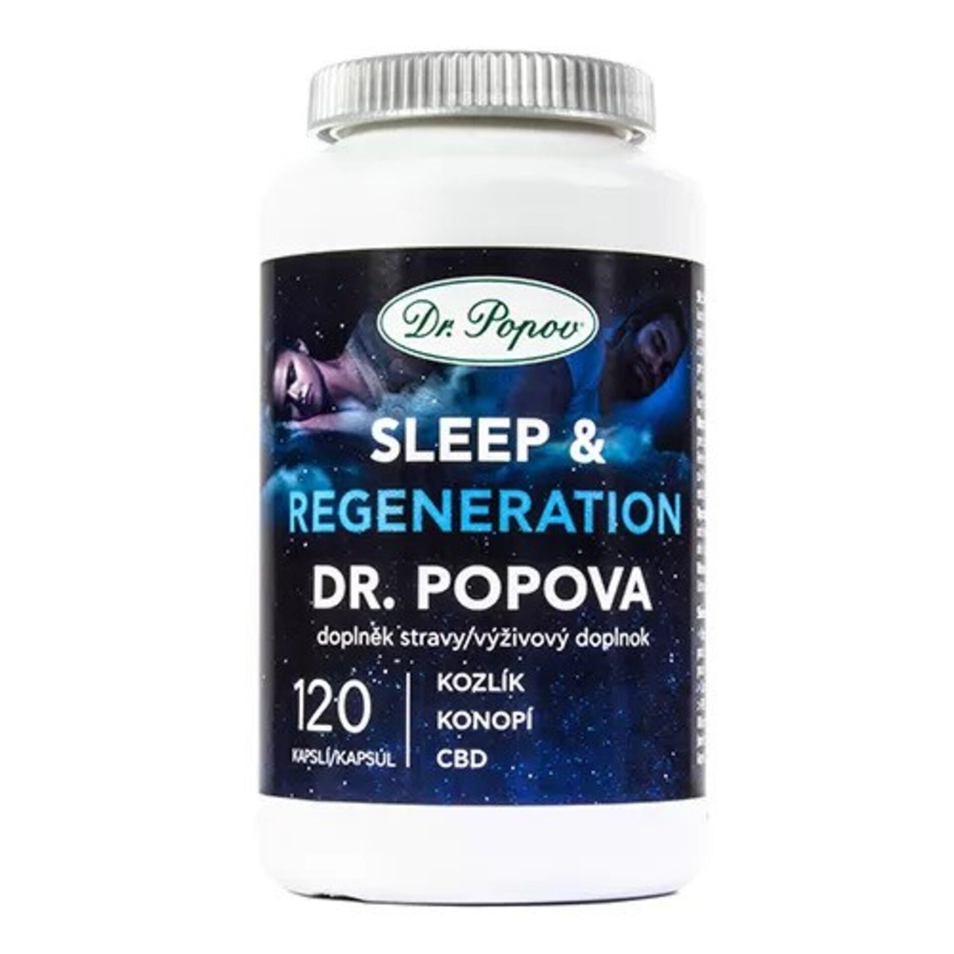 Dr. Popov Bylinné kapsule Sleep and Regeneration 120 tabliet