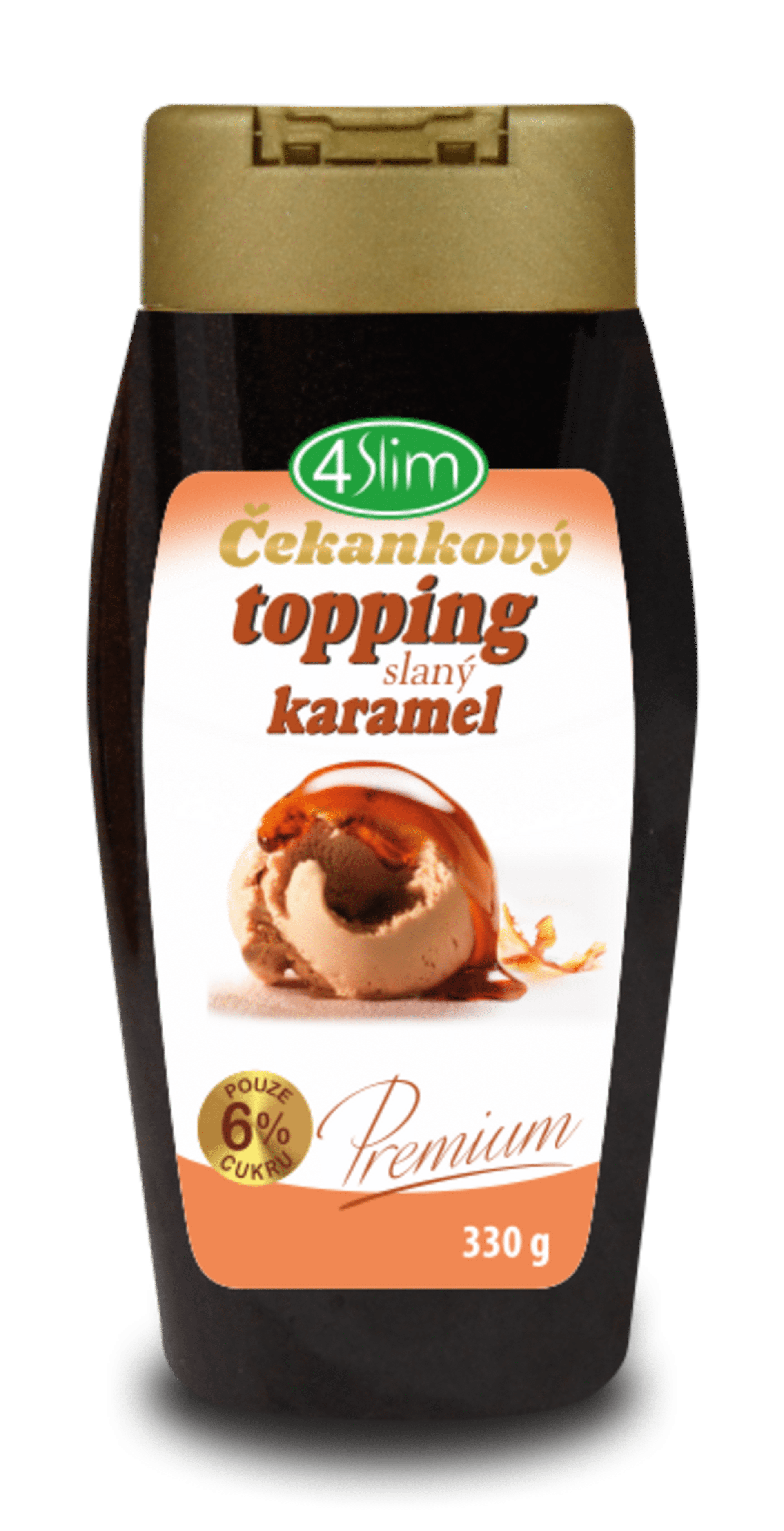 4Slim Čakankový topping slaný karamel 330 g