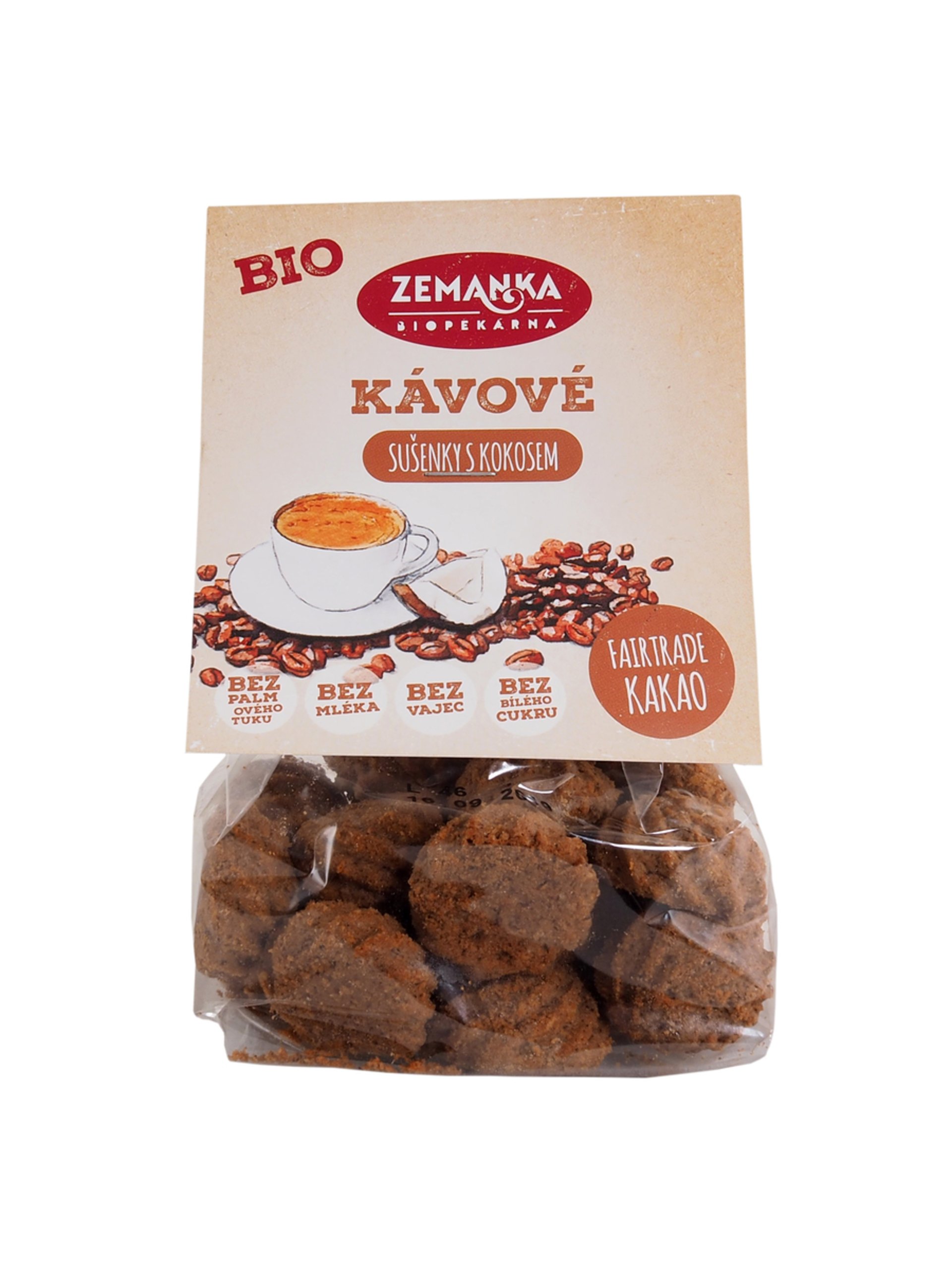 Biopekáreň Zemanka BIO Kávové sušienky s kokosom 100 g