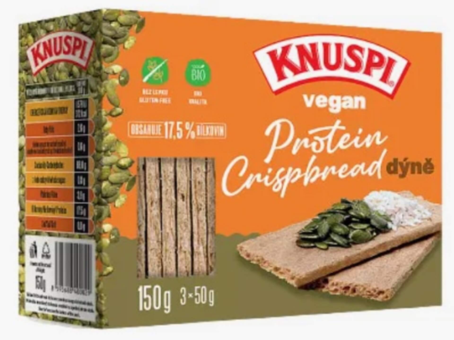 Prom in  - Knuspi BIO vegánske proteínové plátky, Tekvica 150 g