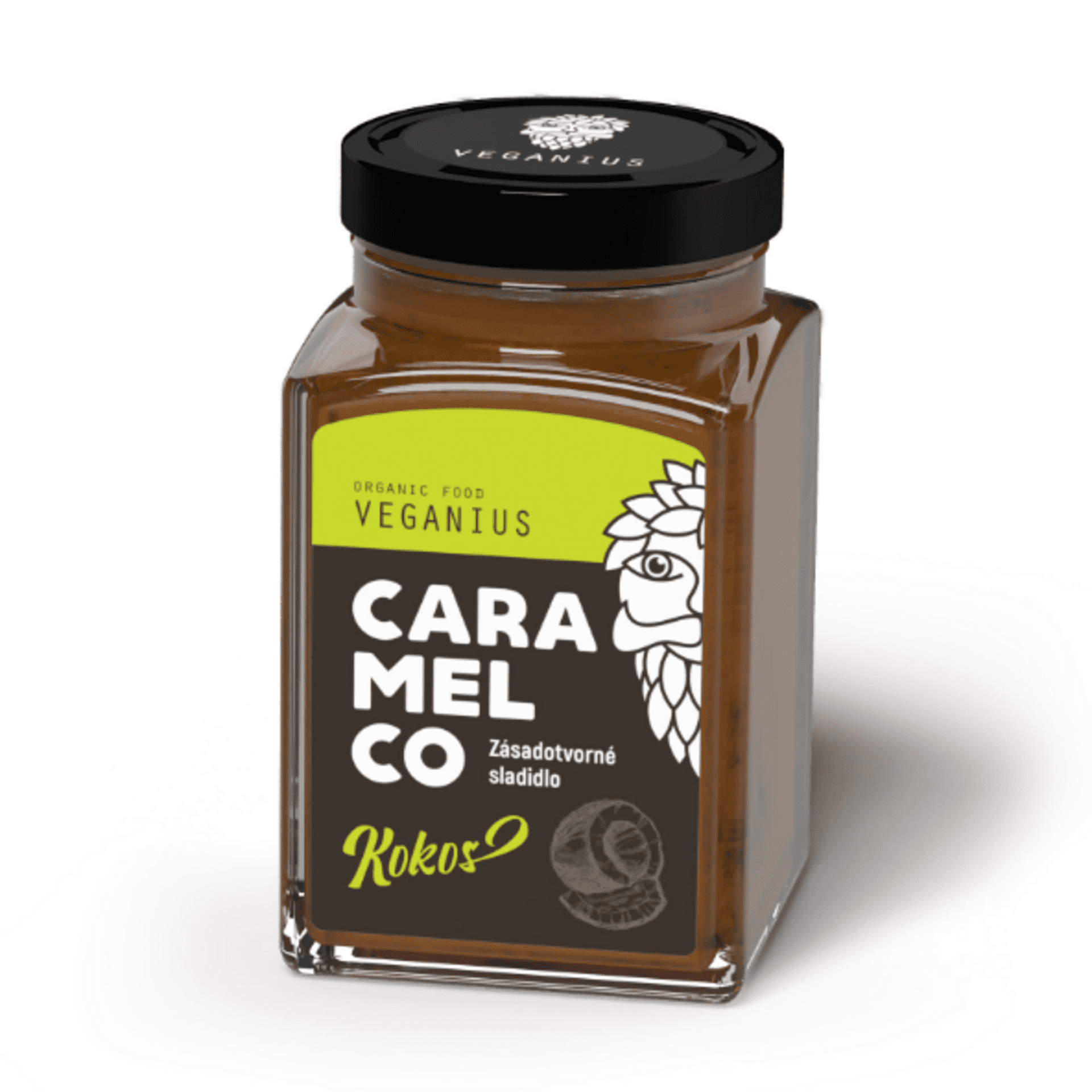 E-shop Veganius Caramelco kokos a vanilka sklo 250 ml