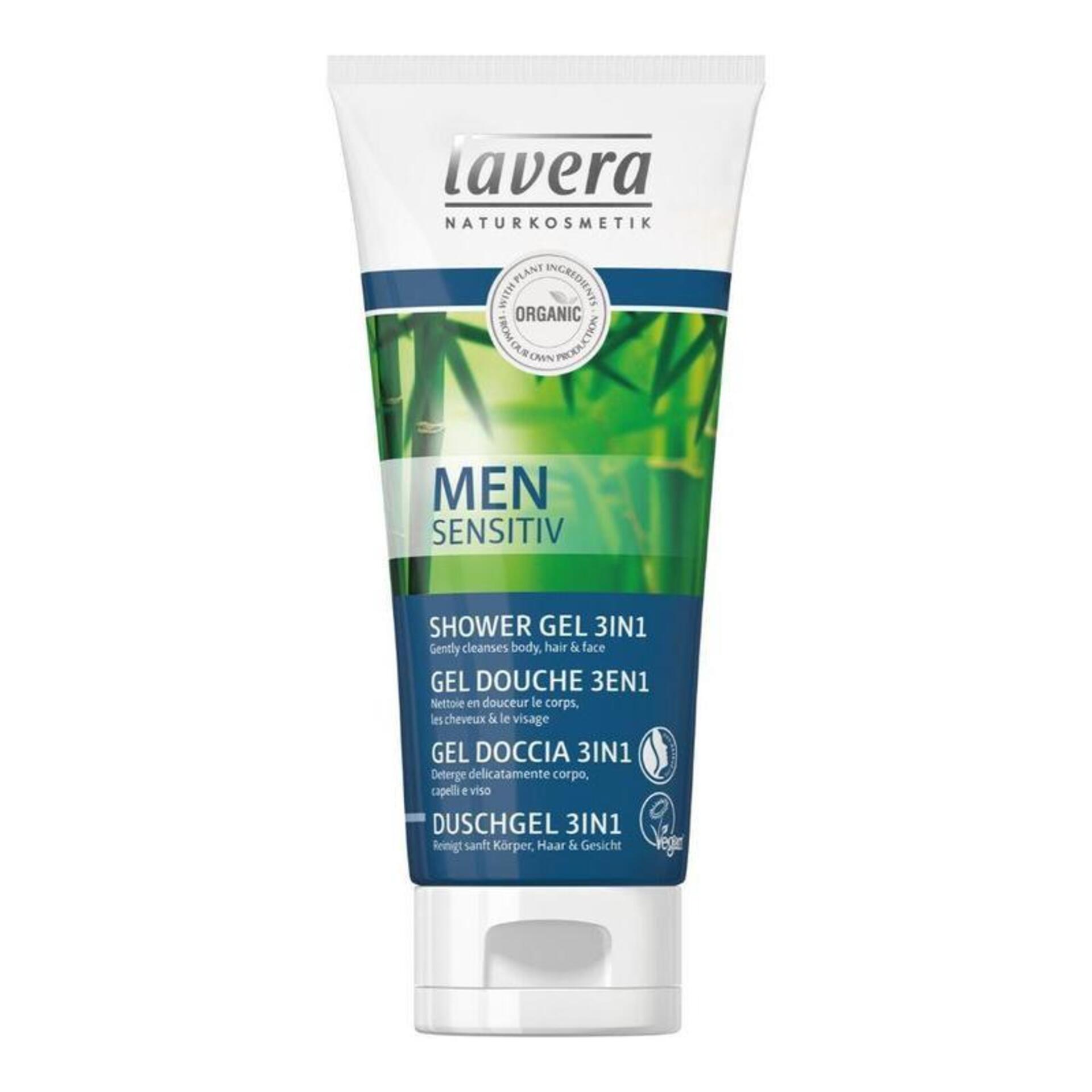 Lavera  - Lavera Vlasový a telový šampón pre mužov 3v1 (Gently cleanses Skin & Care ) 200 ml