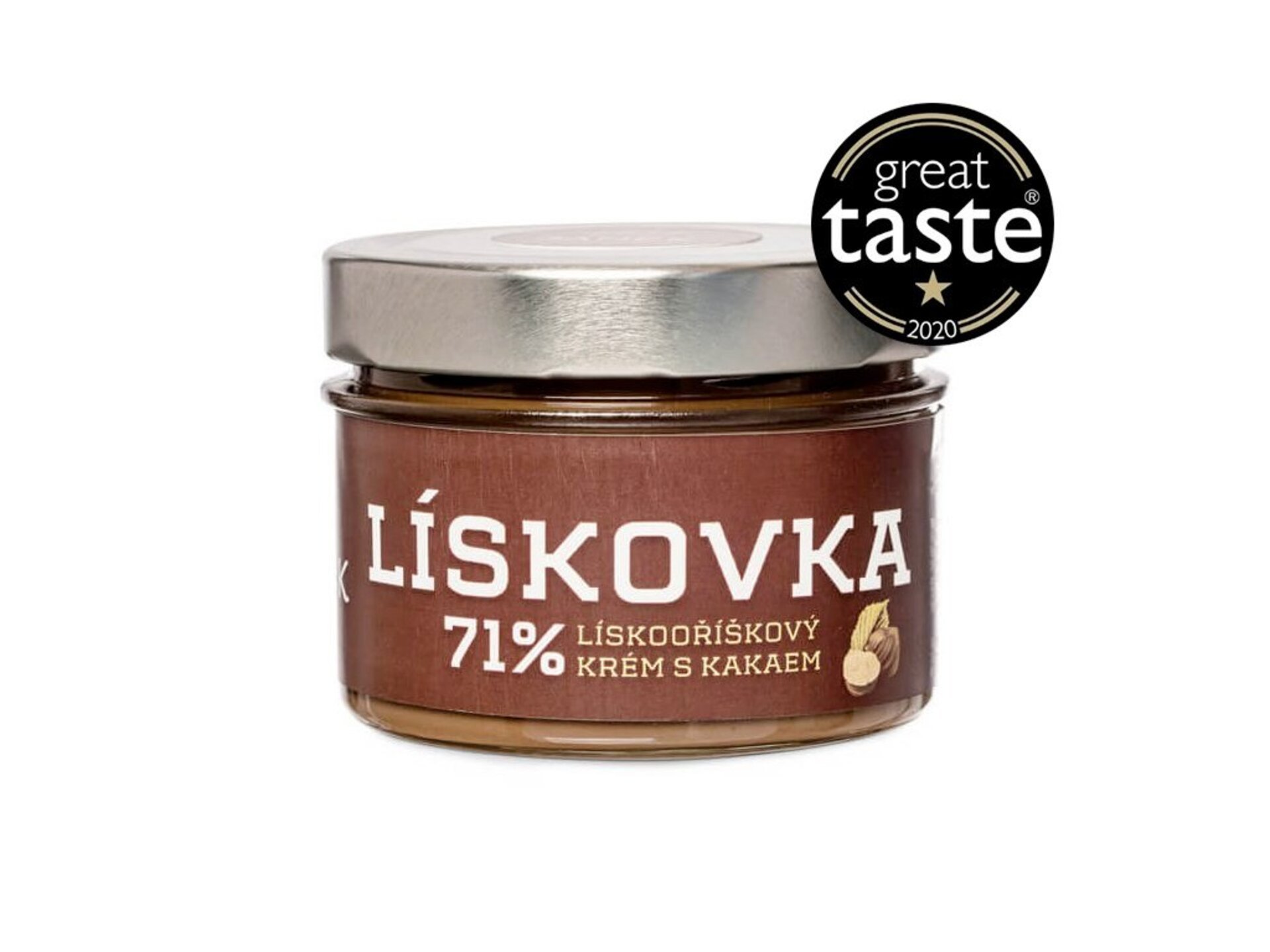 E-shop Čokoládovňa Janek Lískovka, 71% lieskovoorieškový krém s kakaom 250 g