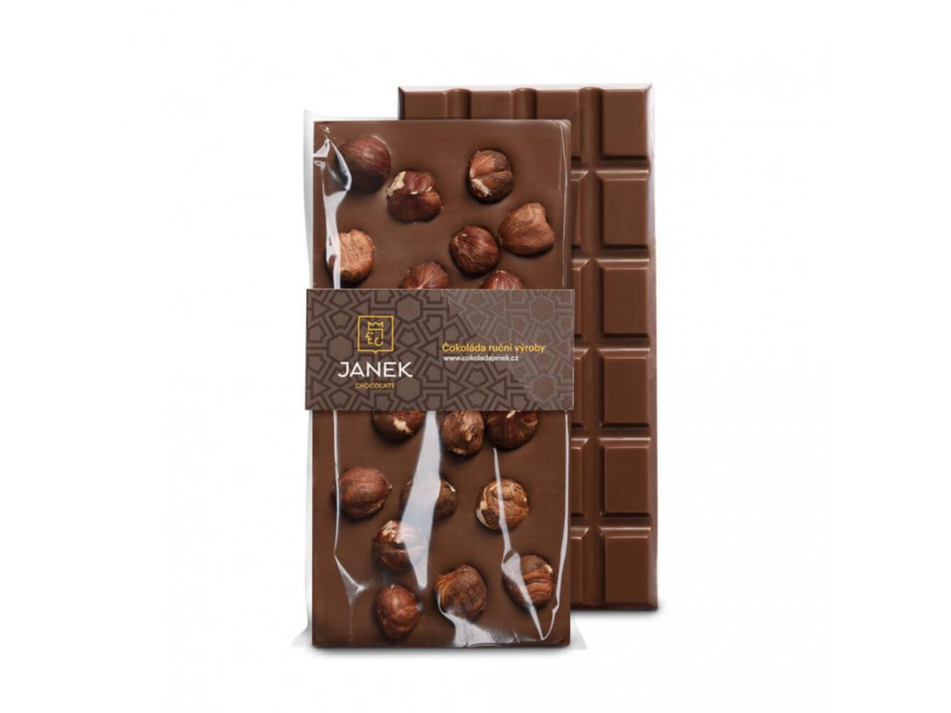 E-shop Čokoládovňa Janek Mliečna čokoláda s lieskovými orechmi 105 g