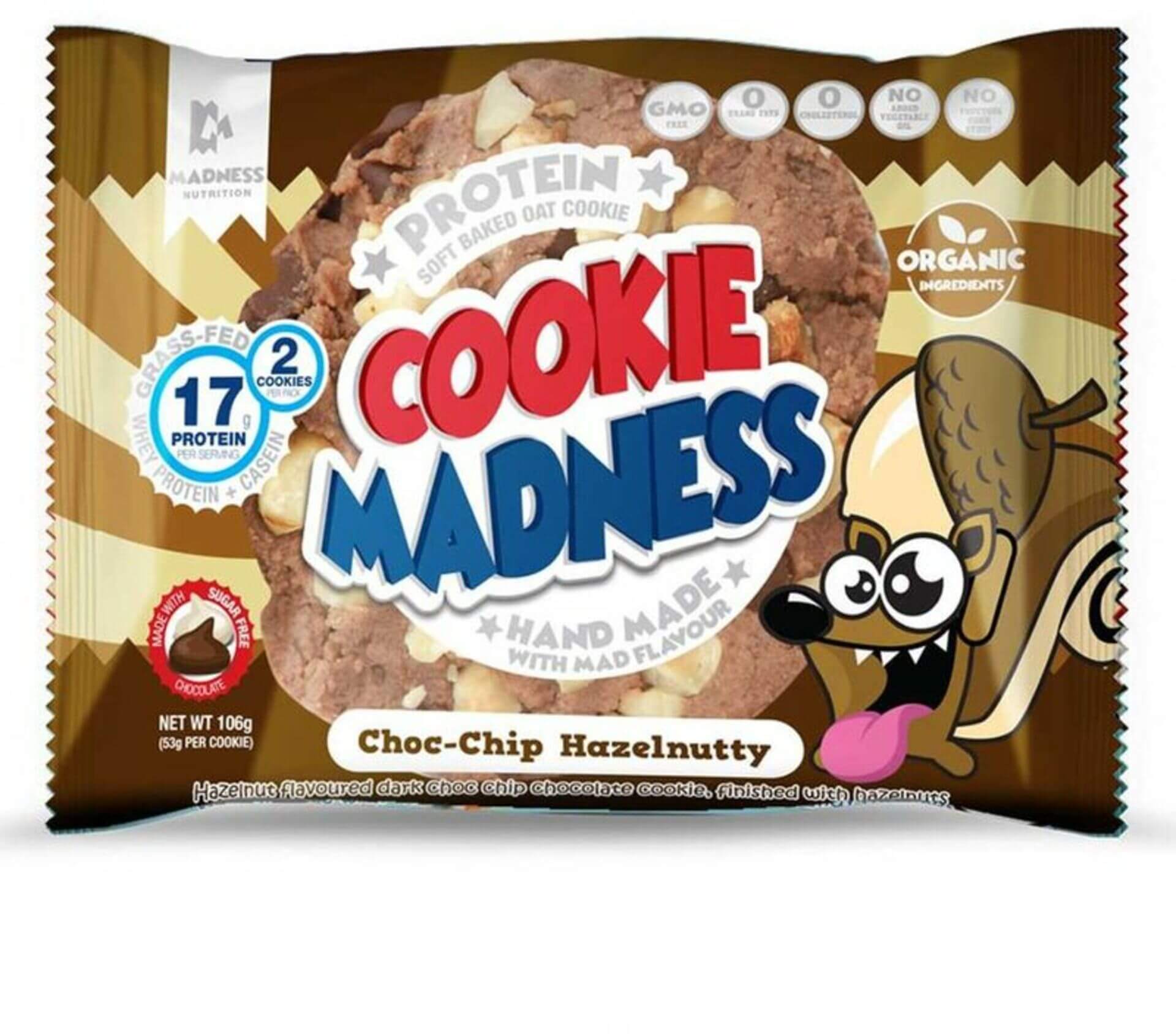 Madness Nutrition Cookies Choco-Chip Hanzelnutty 106 g