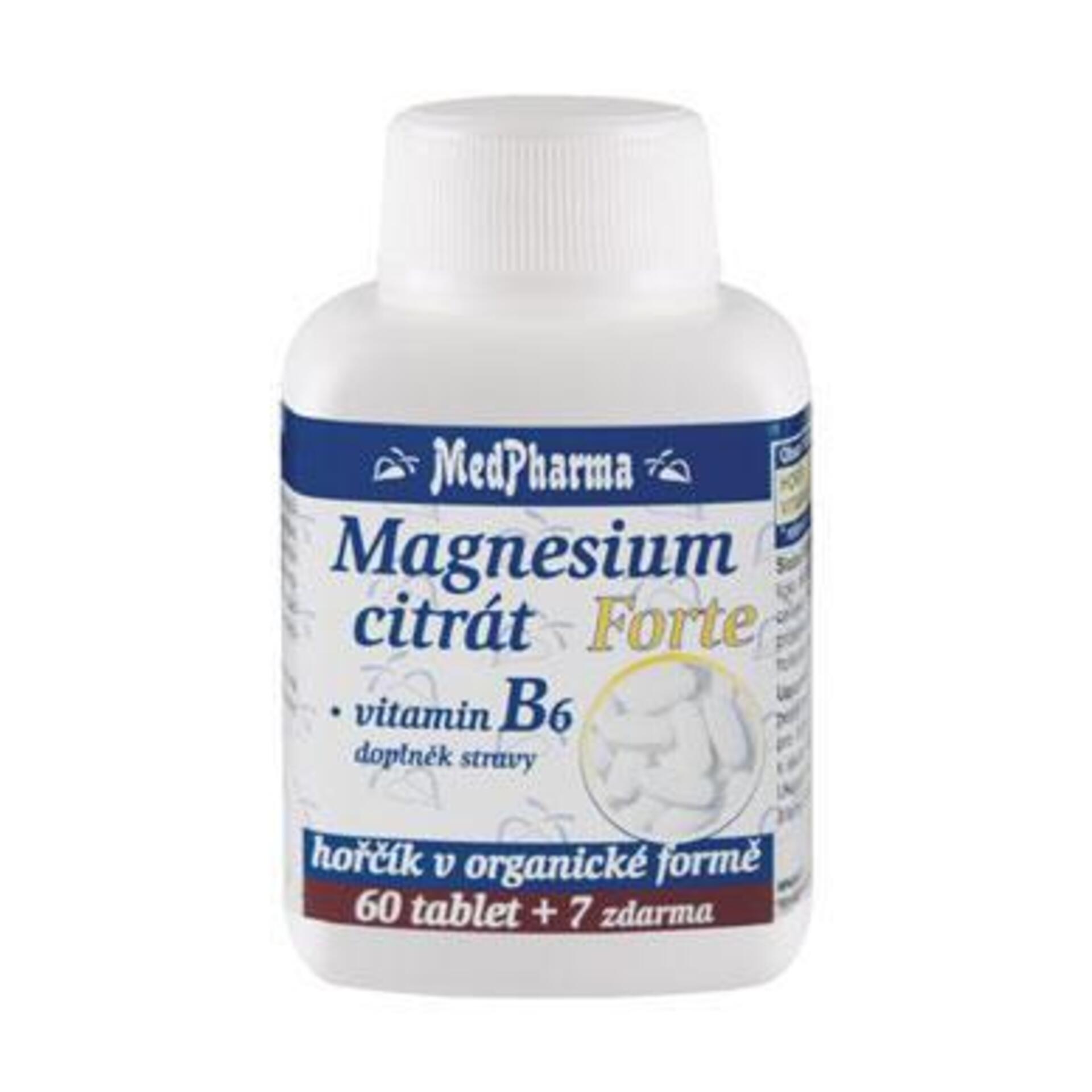 E-shop MedPharma Magnézium citrát Forte + vit B6 67 tablet