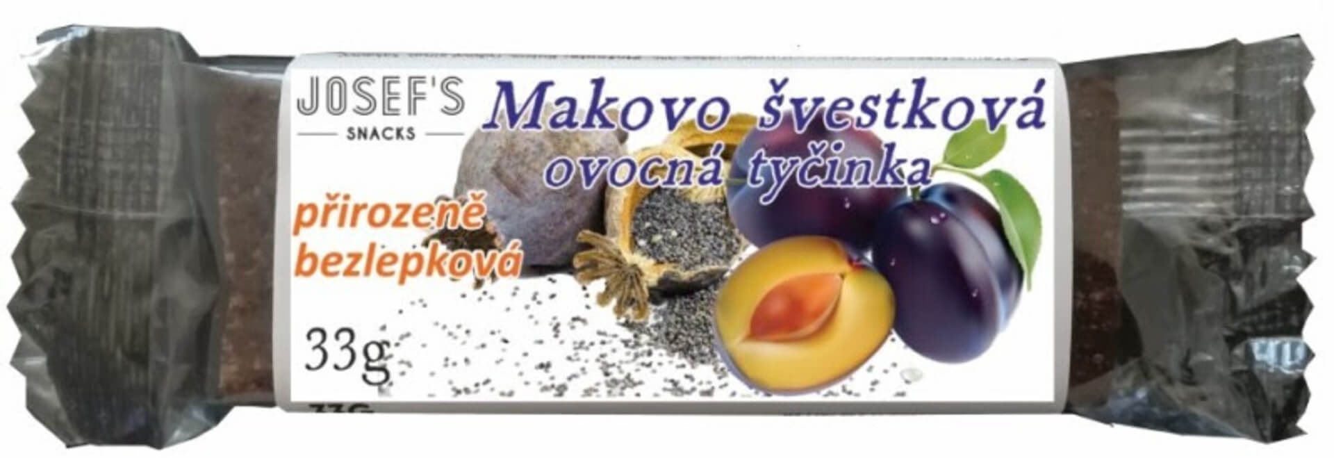 E-shop Josef´s snacks Makovo slivková bez lepku 33 g