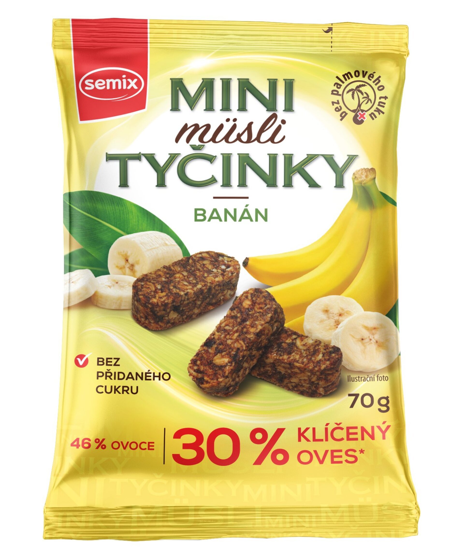 E-shop Semix Mini müsli tyčinky s banánmi bez lepku 70 g