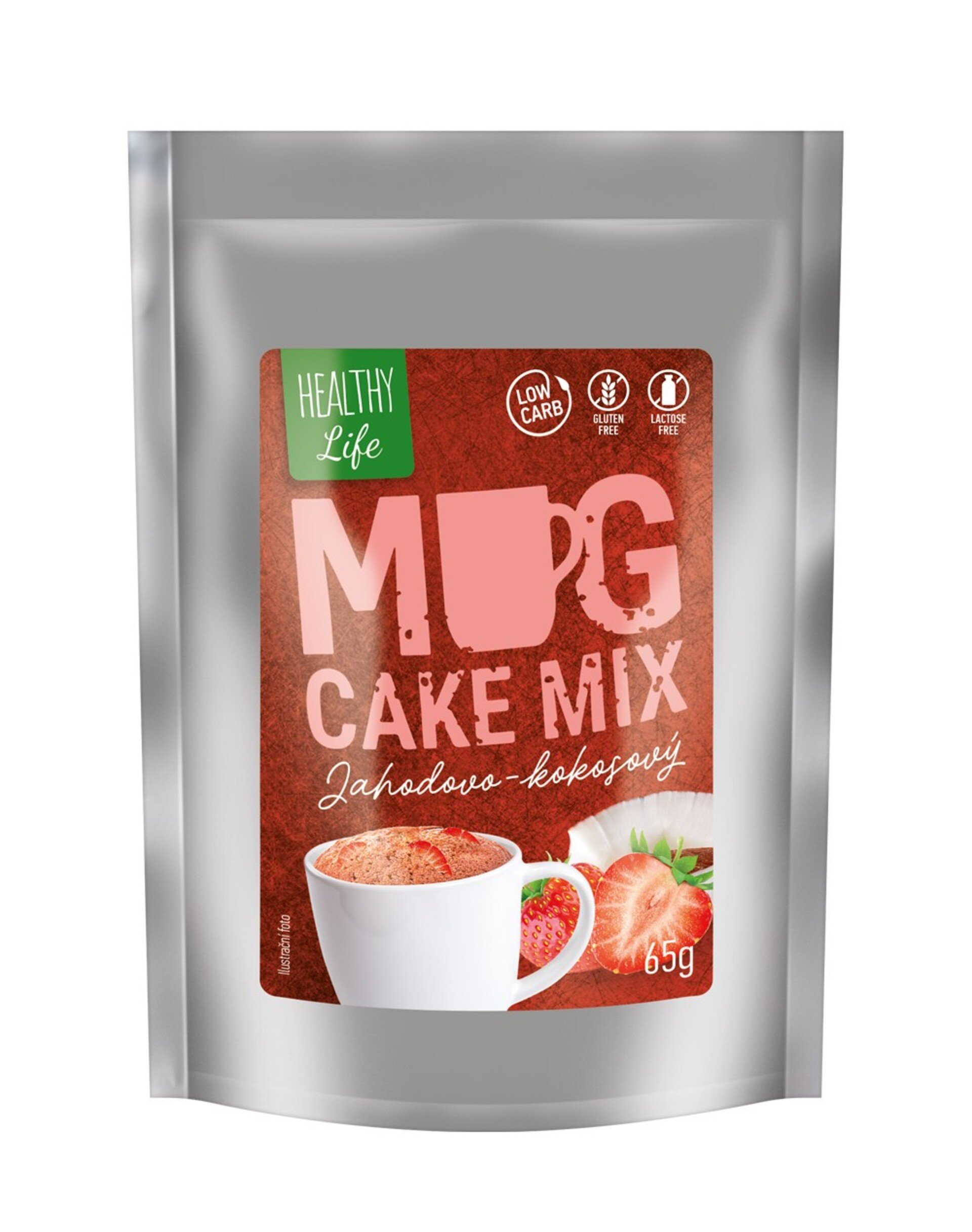 E-shop iPlody Mug cake jahodovo-kokosový low carb 65 g