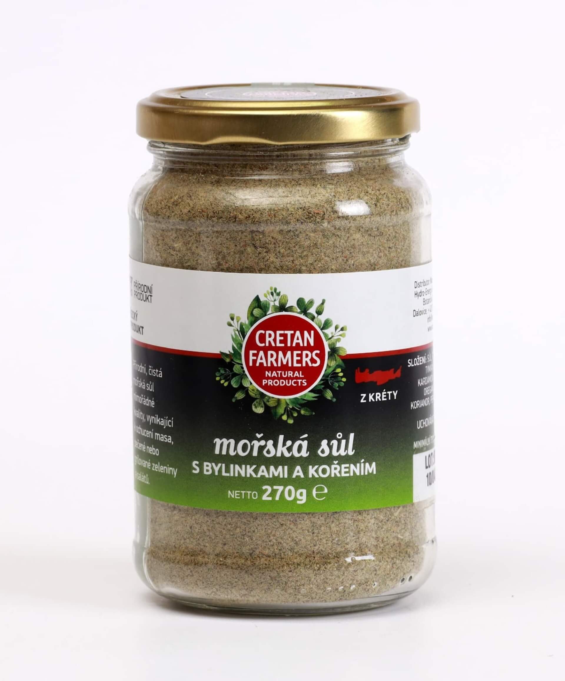 E-shop Cretan Farmers Krétska morská soľ bylinková 270 g
