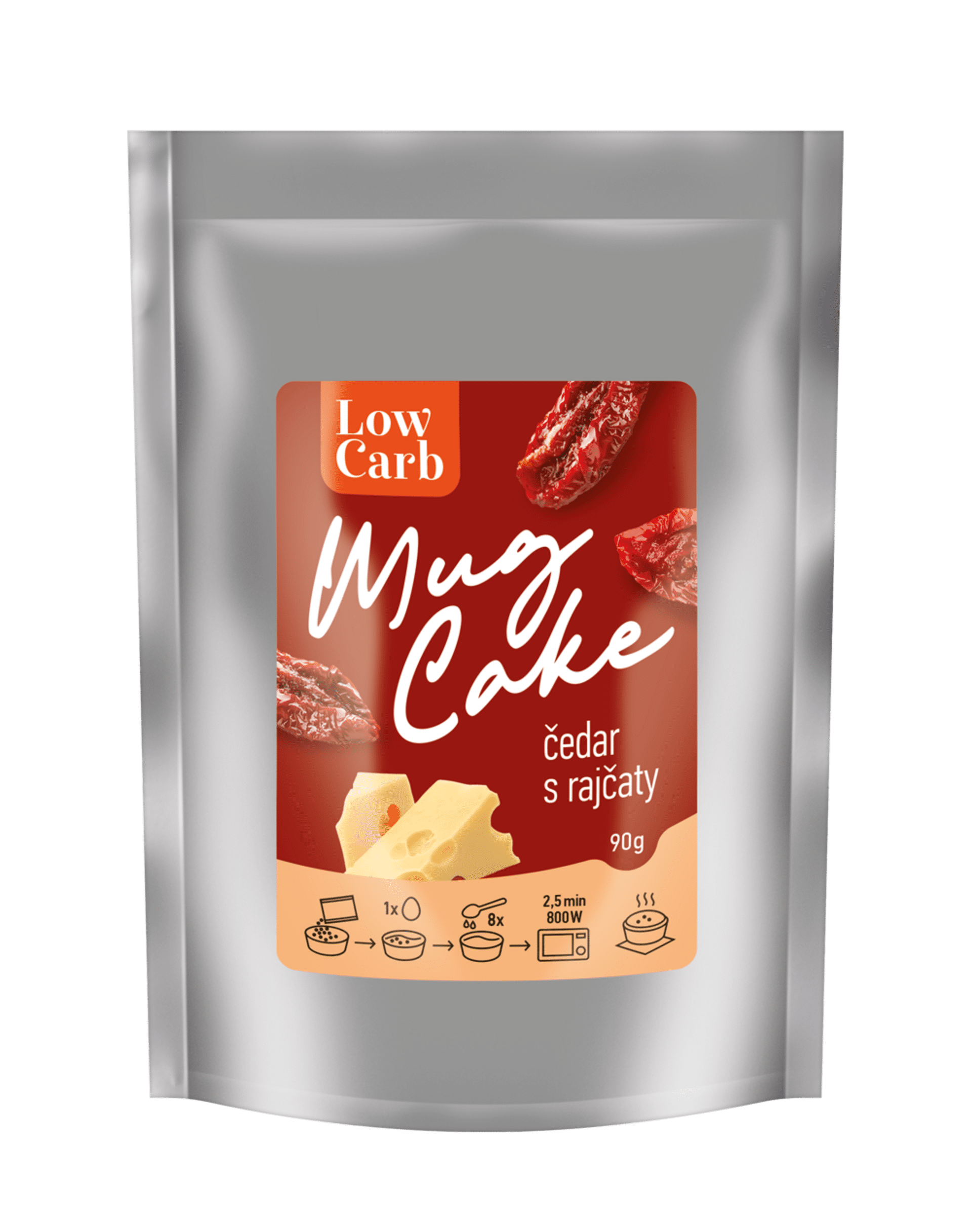 MKM Pack Mug cake čedar s paradajkami Low carb 90 g