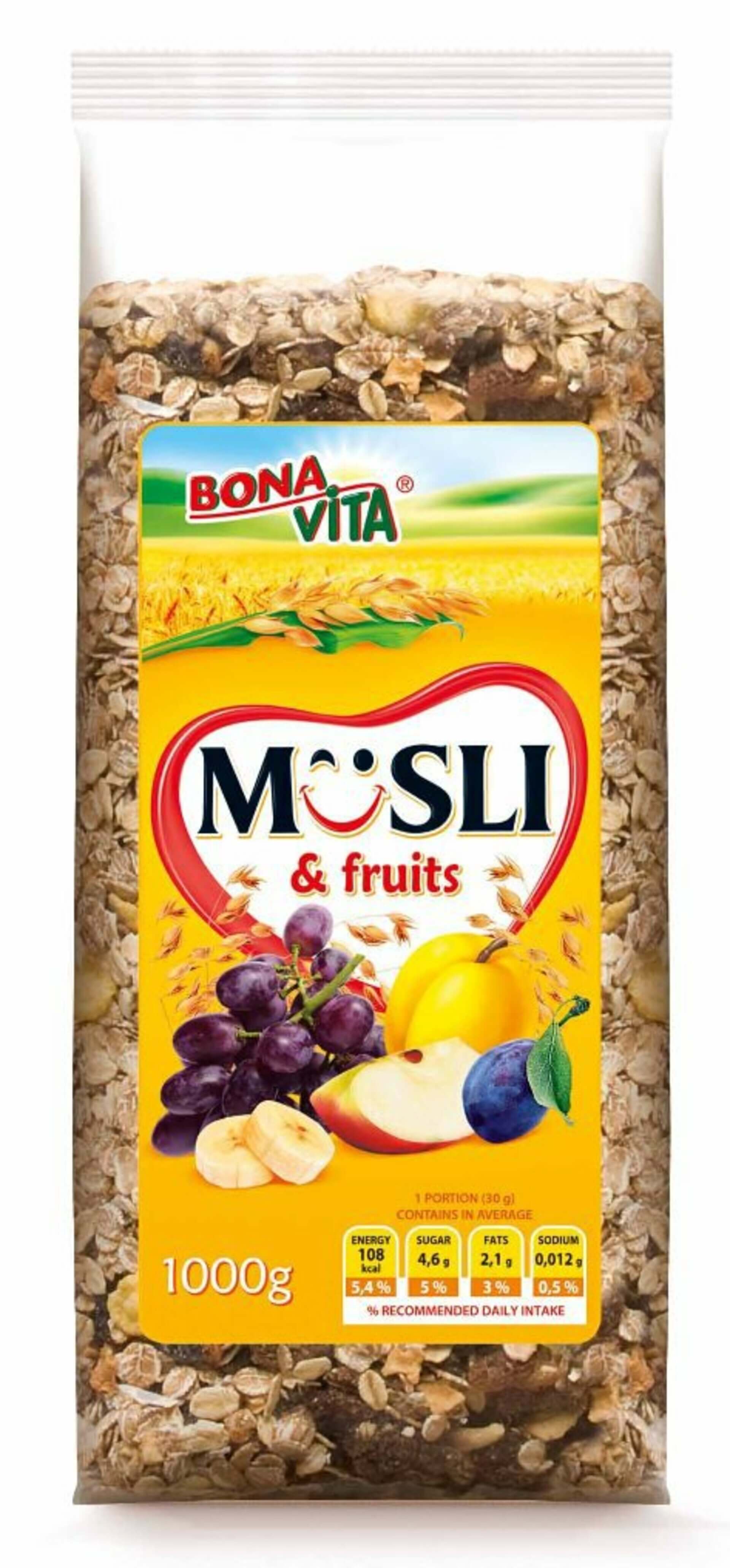 E-shop Bonavita Musli sypané s ovocím 1000 g