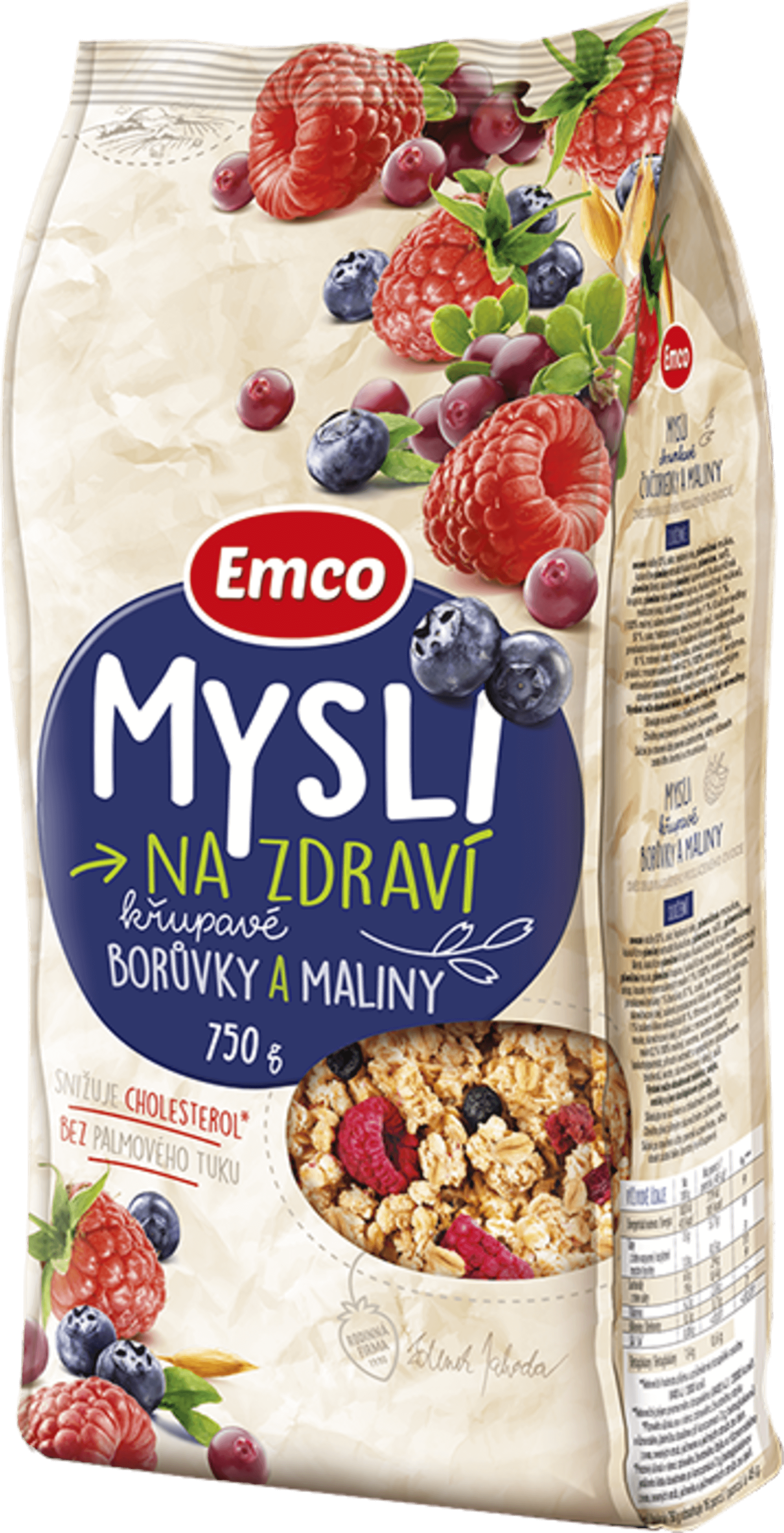 E-shop Emco Mysli - Čučoriedky a maliny 750 g