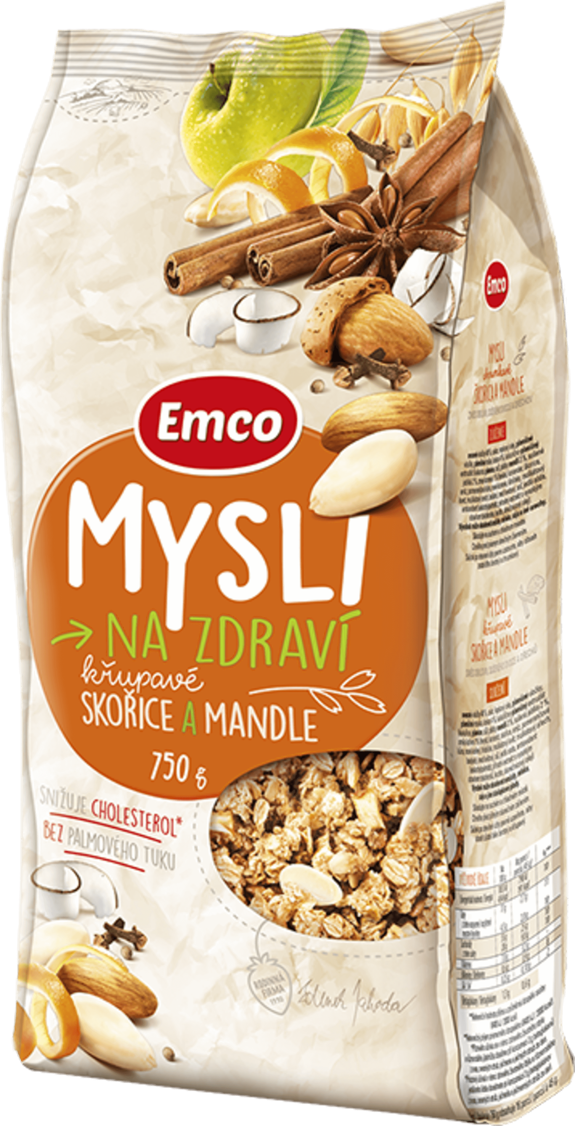 E-shop Emco Mysli - Škorica a mandle 750 g