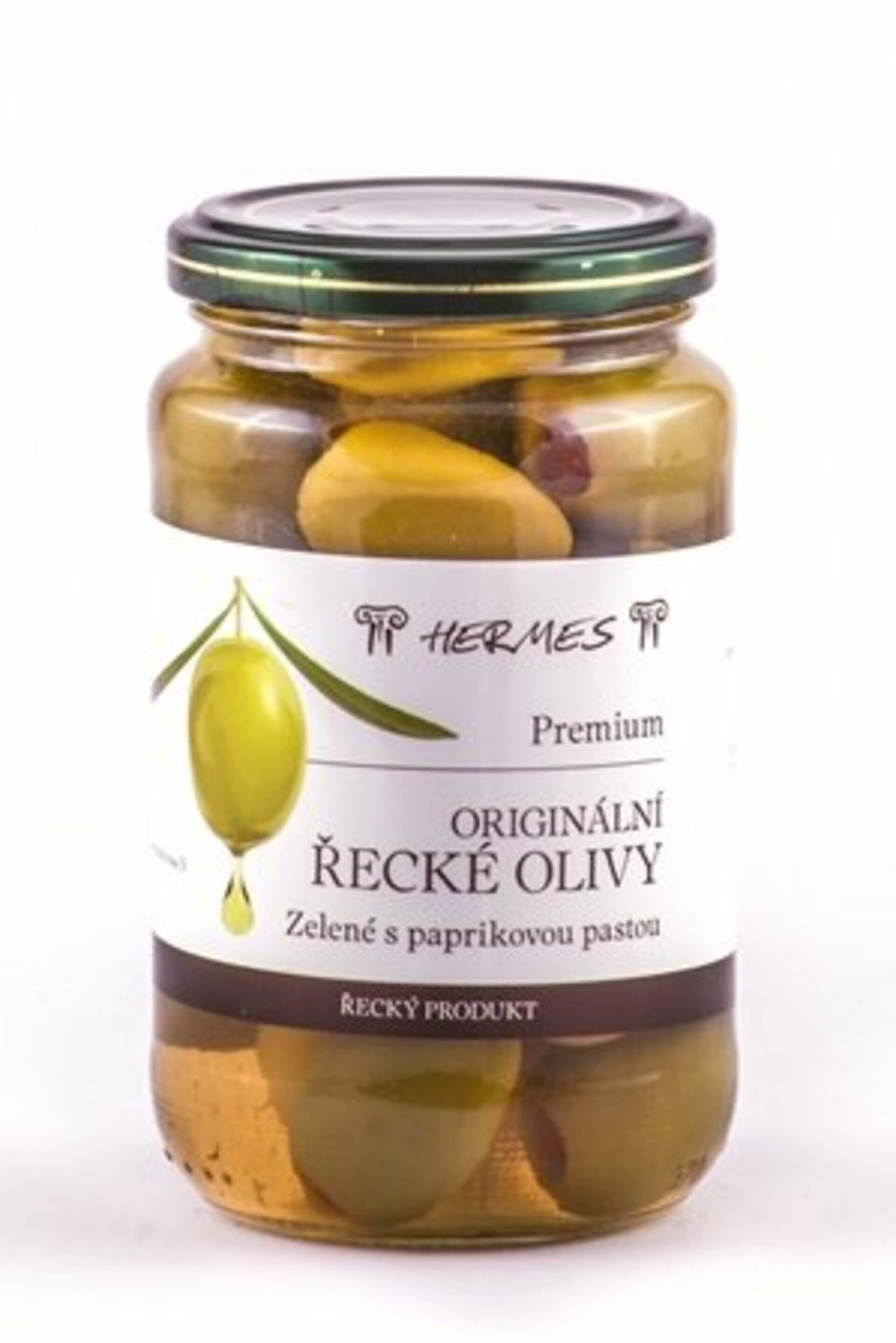 E-shop Hermes Zelené olivy s papričkou 190 g