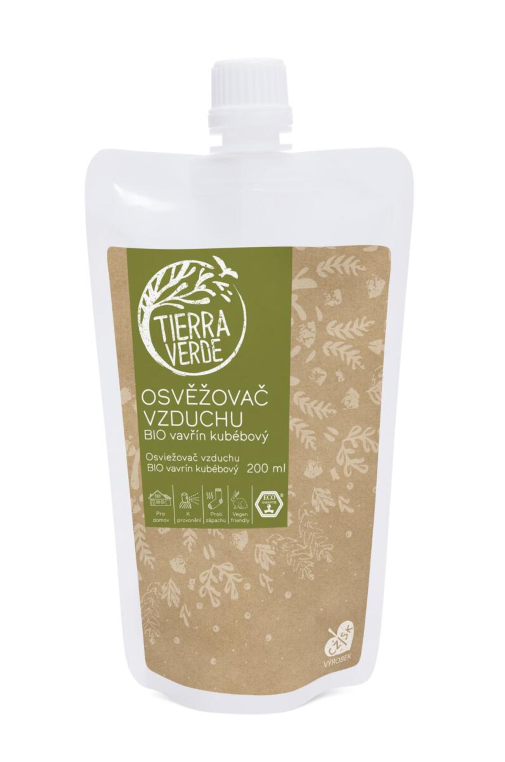 Tierra Verde Osviežovač vzduchu - Vavrín kubébový BIO (náhradná náplň) 200 ml