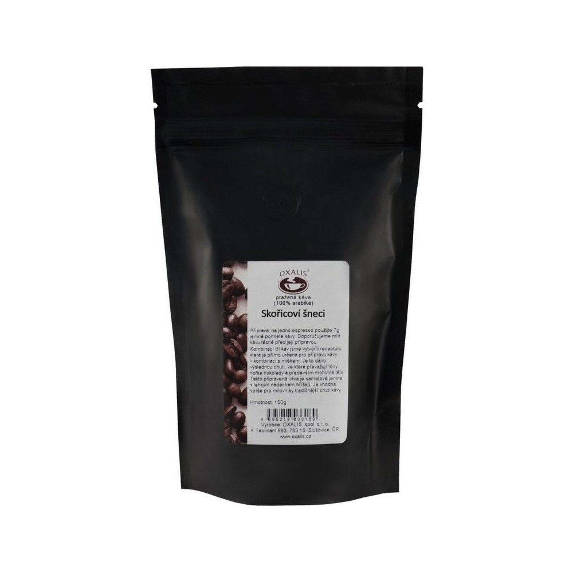 E-shop Oxalis Káva aromatizované mletá škorica slimáky 150 g