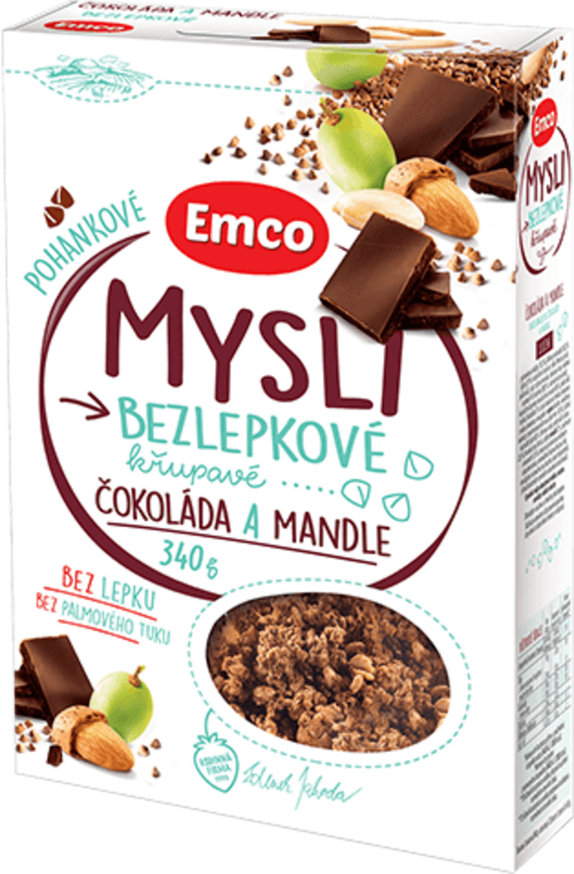 E-shop Emco Mysli Pohánkové - Čokoláda a mandle 340 g