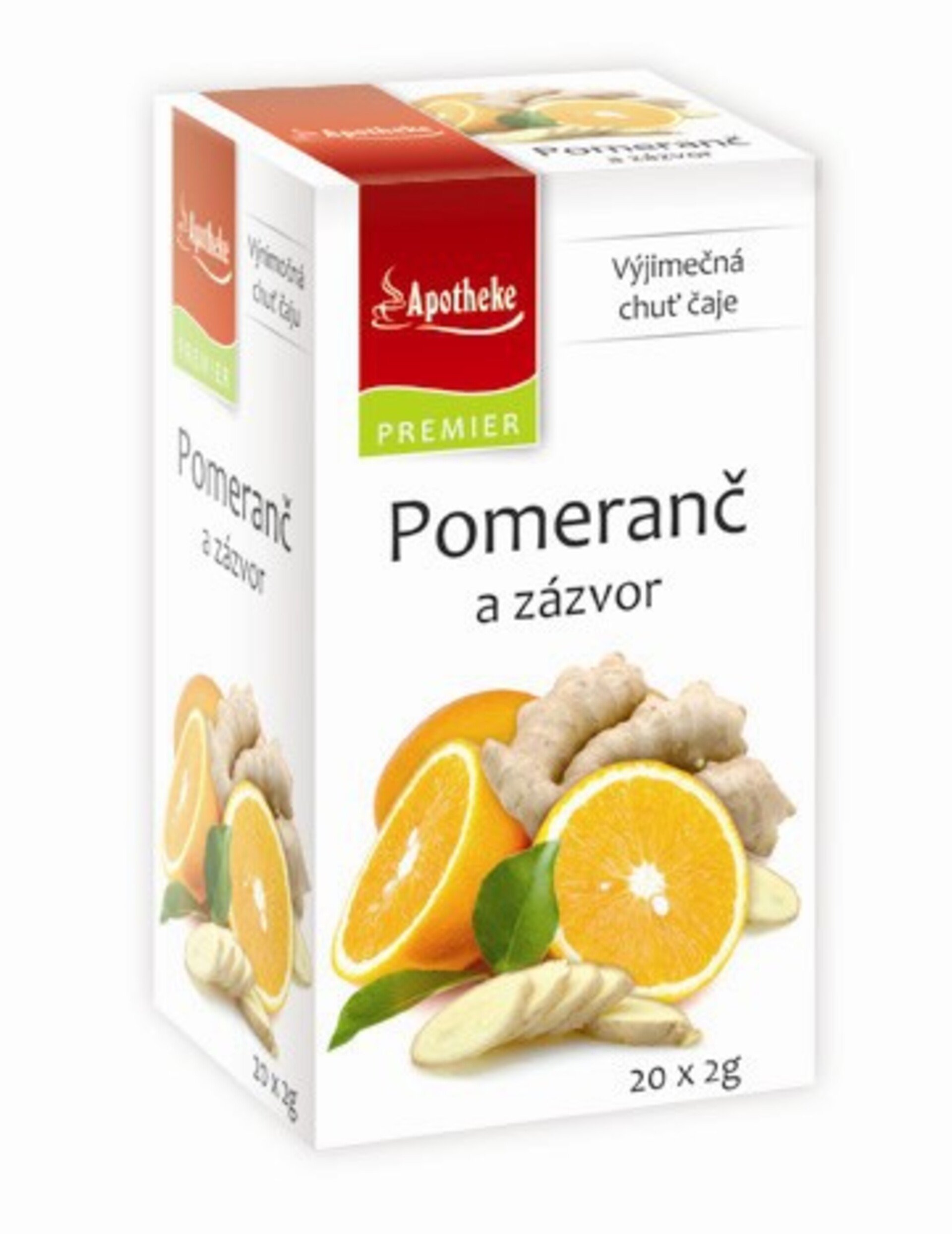 E-shop Apotheke Čaj Pomaranč a zázvor 20 sáčkov
