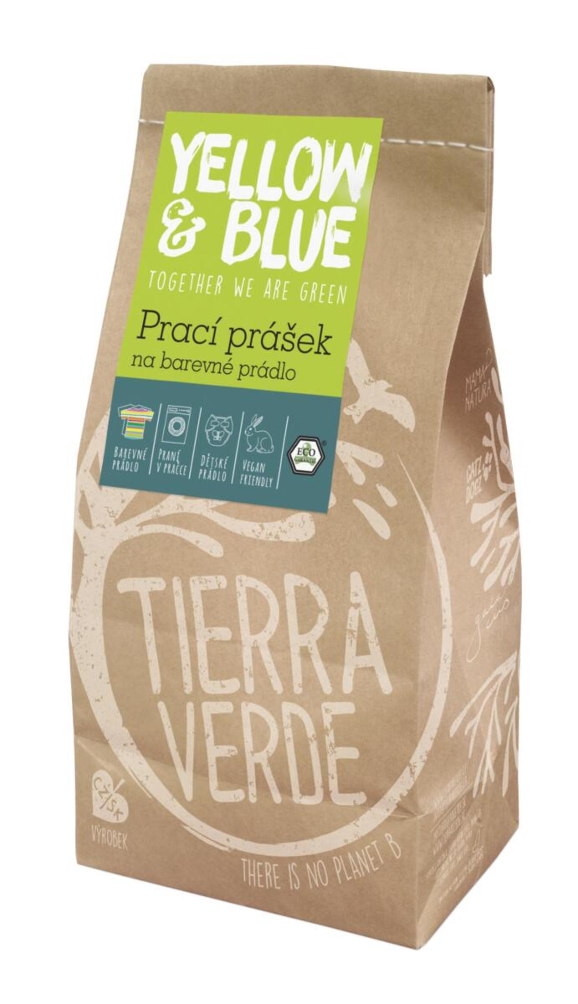 E-shop Tierra Verde Prací prášok na farebnú bielizeň (papierový sáčok) 850 g