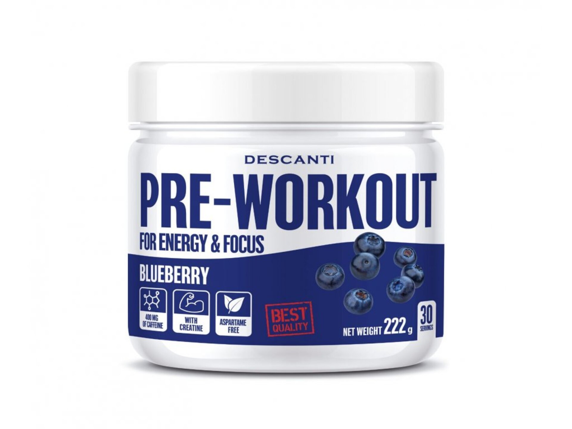 E-shop Descanti Pre Workout Blueberry 222 g