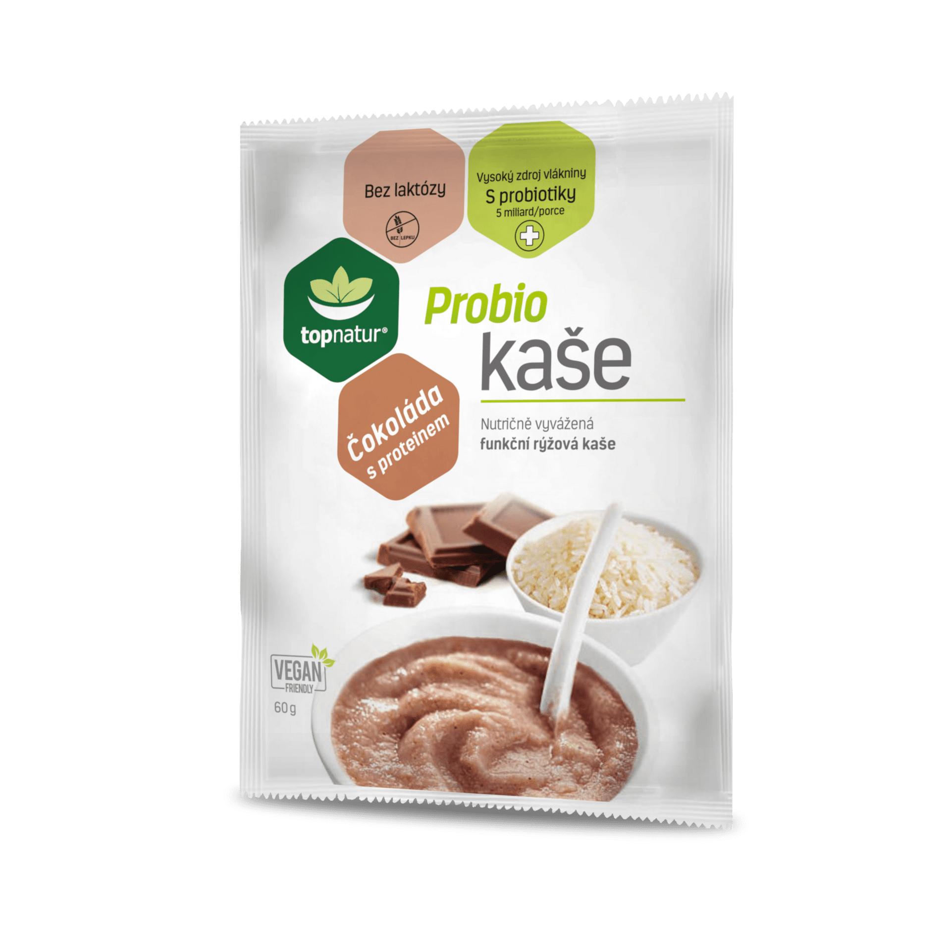Topnatur Probio kaša čokoláda s proteínom 60 g